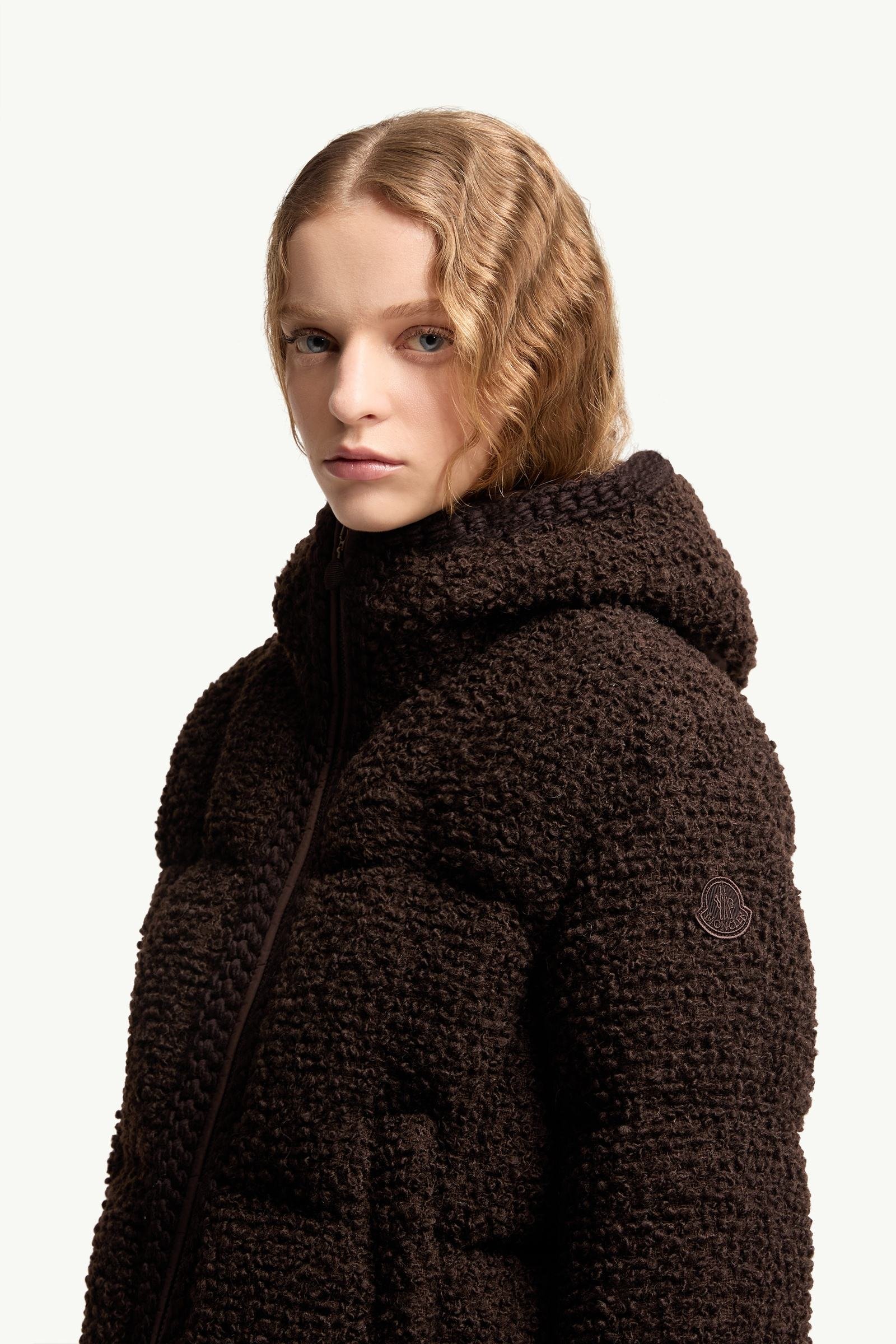 Alternative view of Cristallin Hooded Wool Blend Short Down Jacket