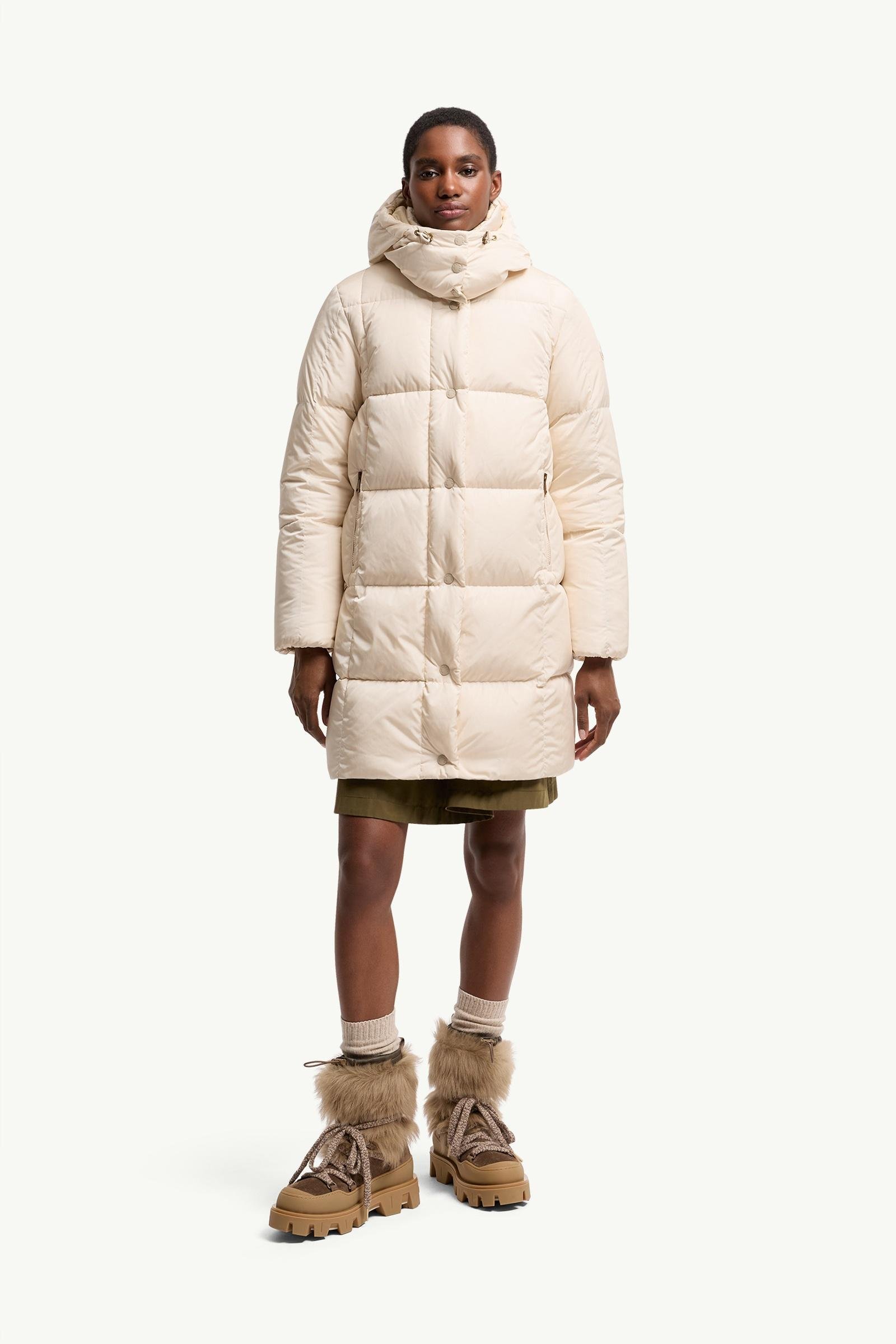Litte Square-Quilted Hooded Long Down Jacket - 图片 4