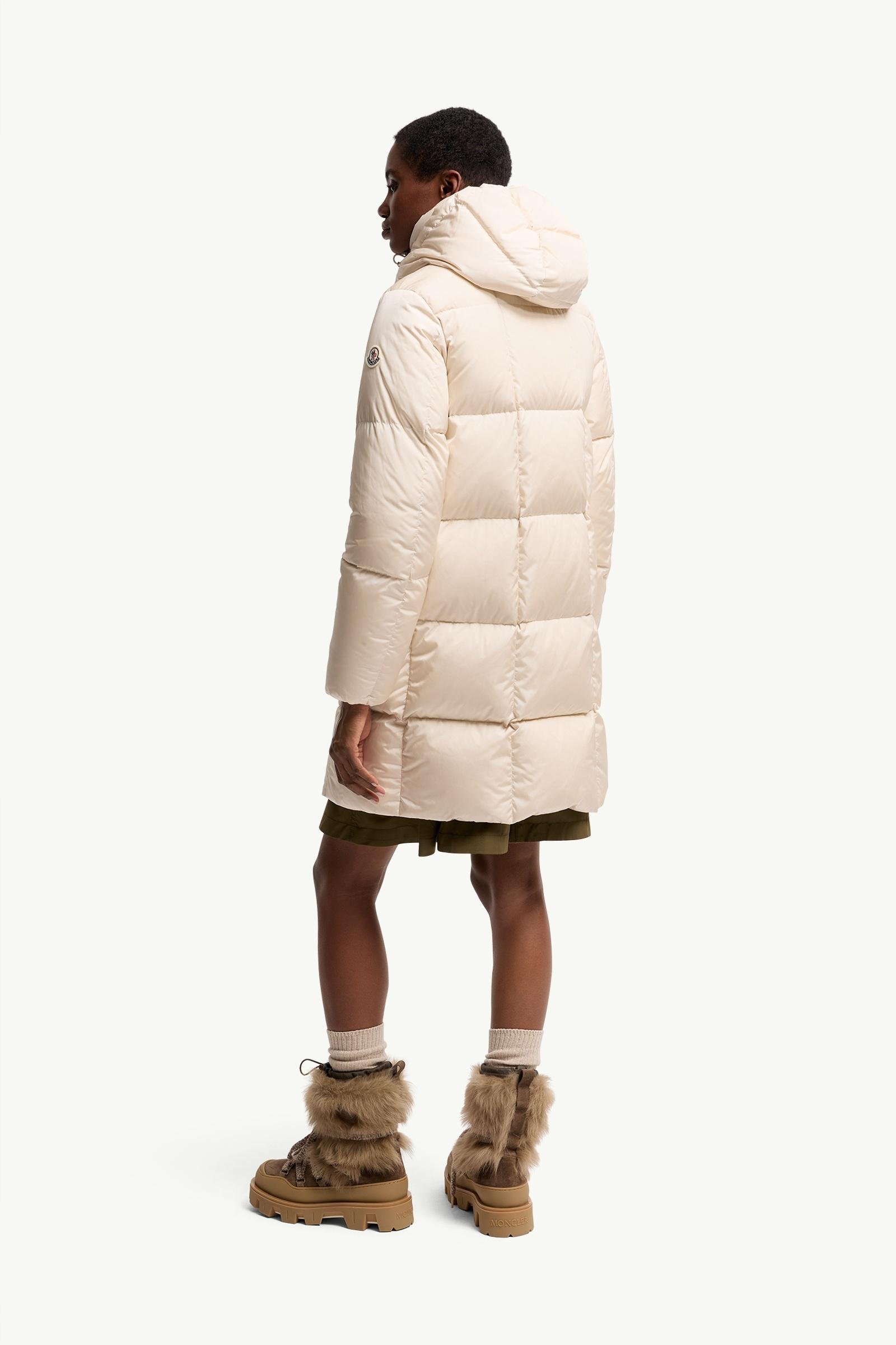 Litte Square-Quilted Hooded Long Down Jacket - 图片 5