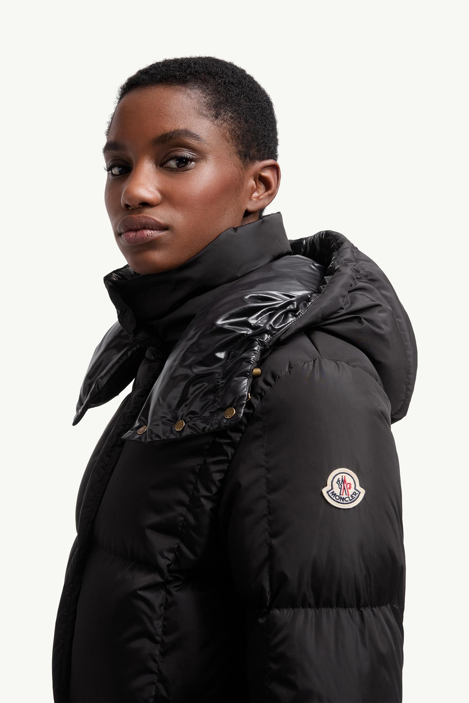 Litte Square-Quilted Hooded Long Down Jacket - 图片 2