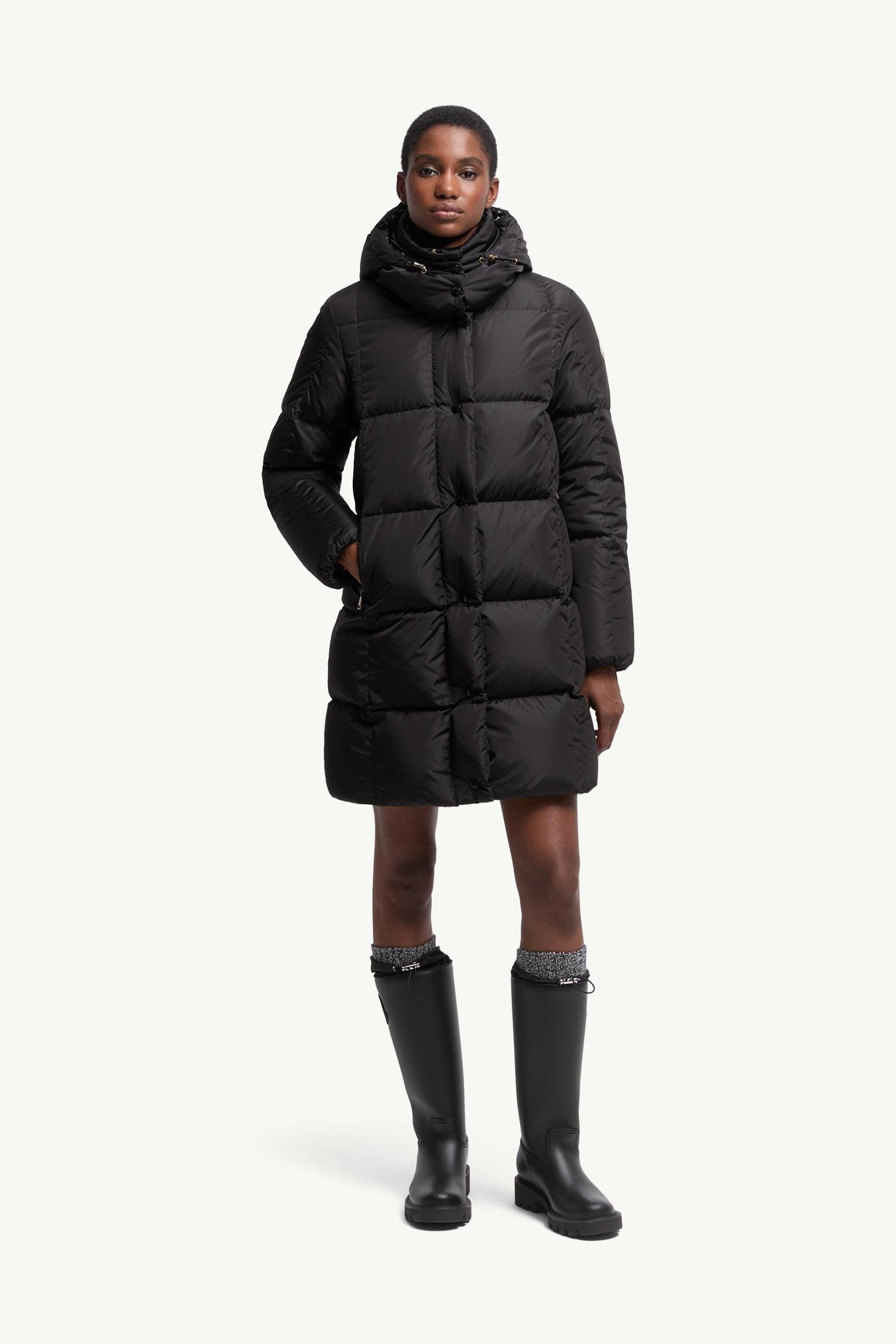 Litte Square-Quilted Hooded Long Down Jacket - 图片 4
