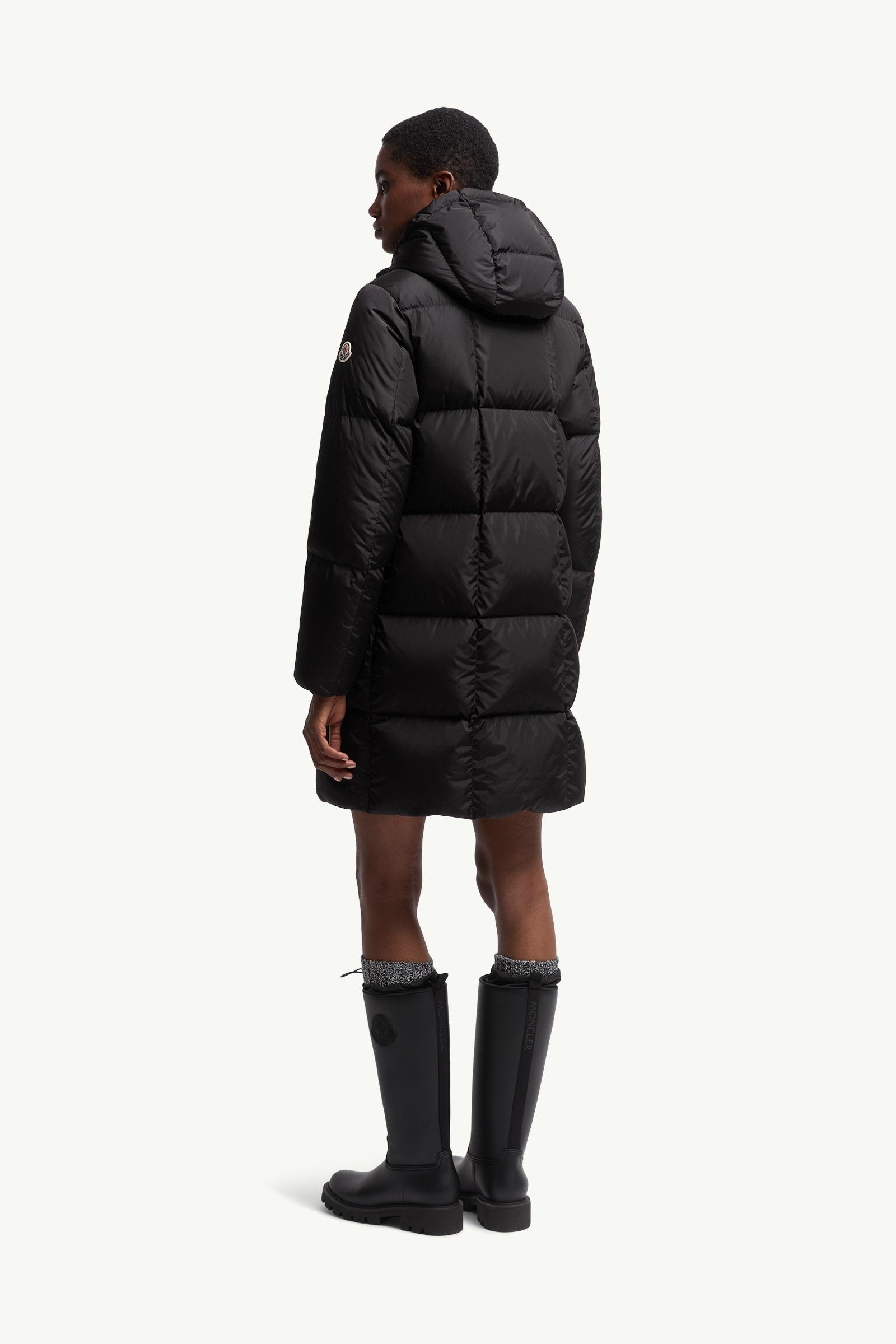 Litte Square-Quilted Hooded Long Down Jacket - 图片 5