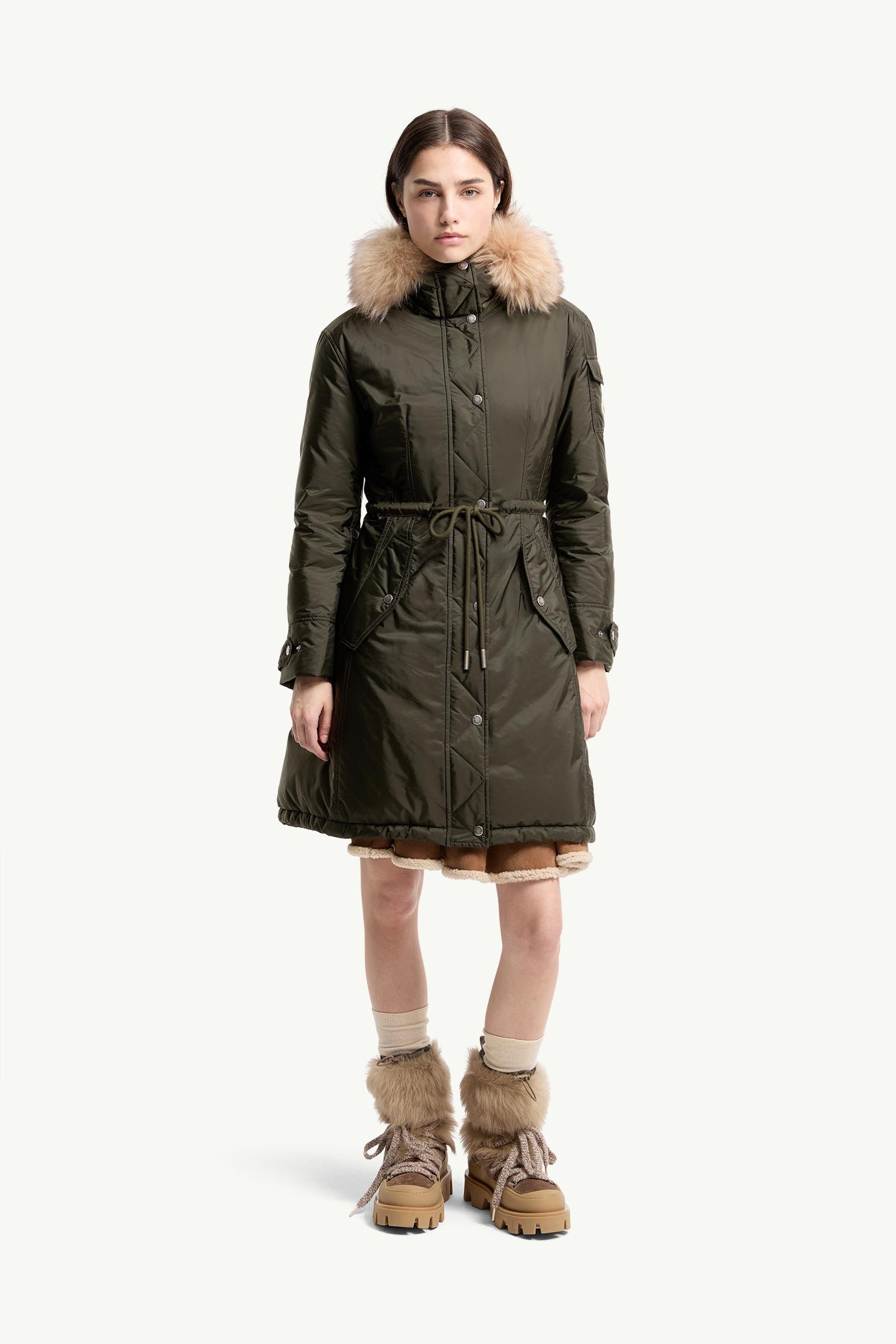 Moustique Hooded Shearling Trimmed Long Down Parka - 图片 4