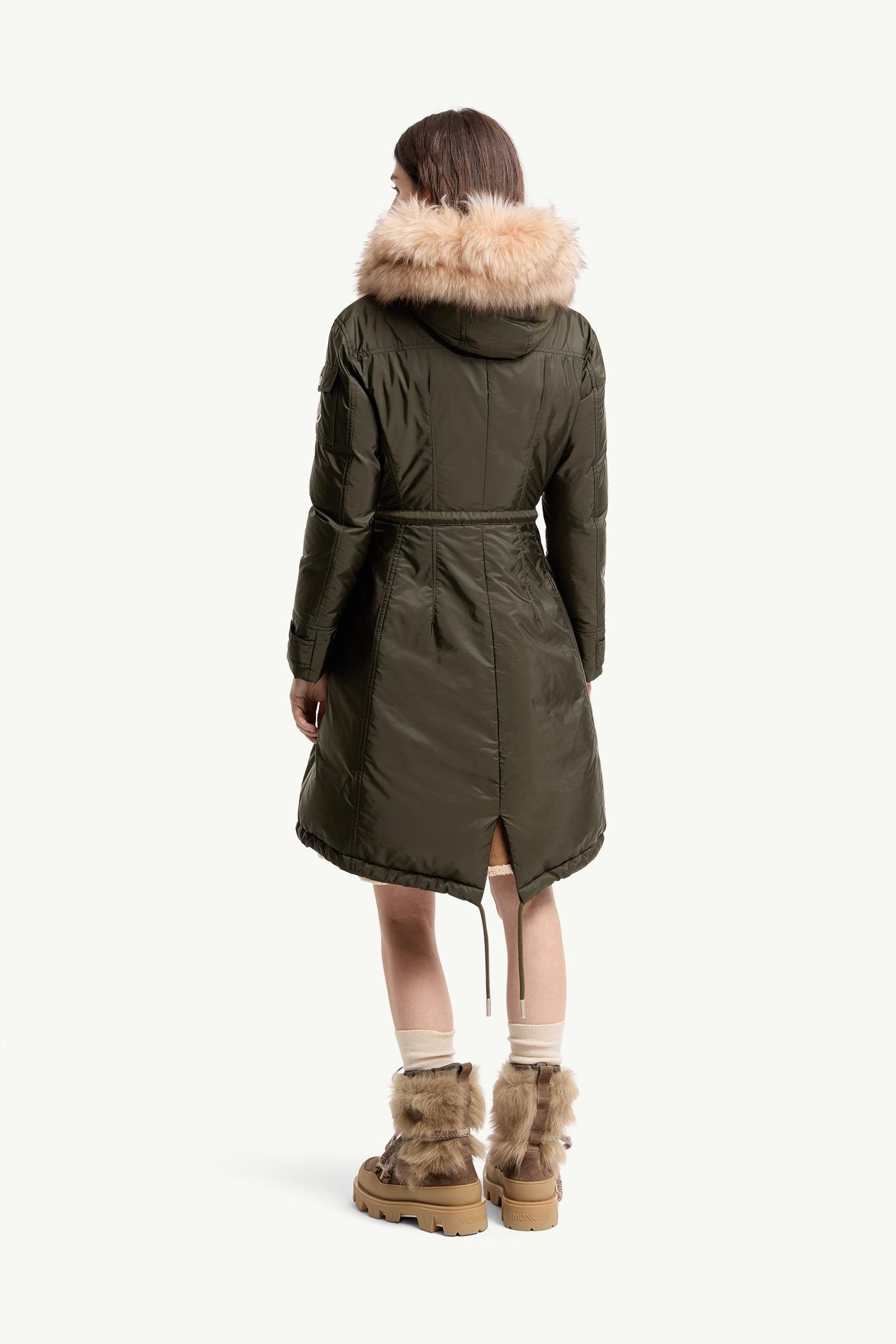 Moustique Hooded Shearling Trimmed Long Down Parka - 图片 5