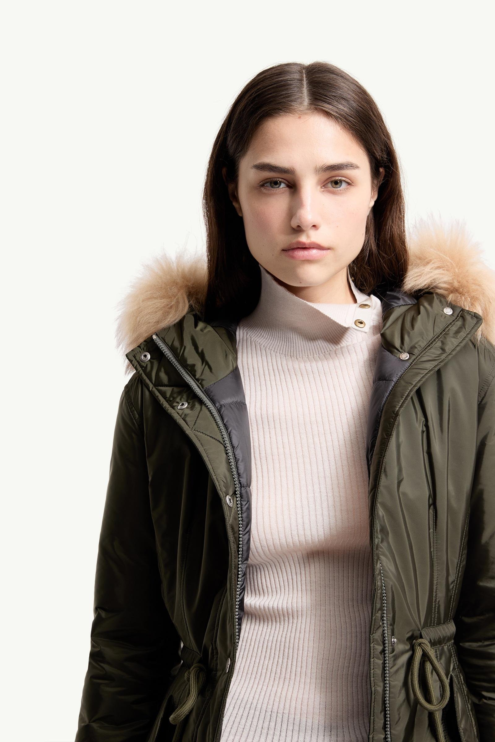 Moustique Hooded Shearling Trimmed Long Down Parka - 图片 6