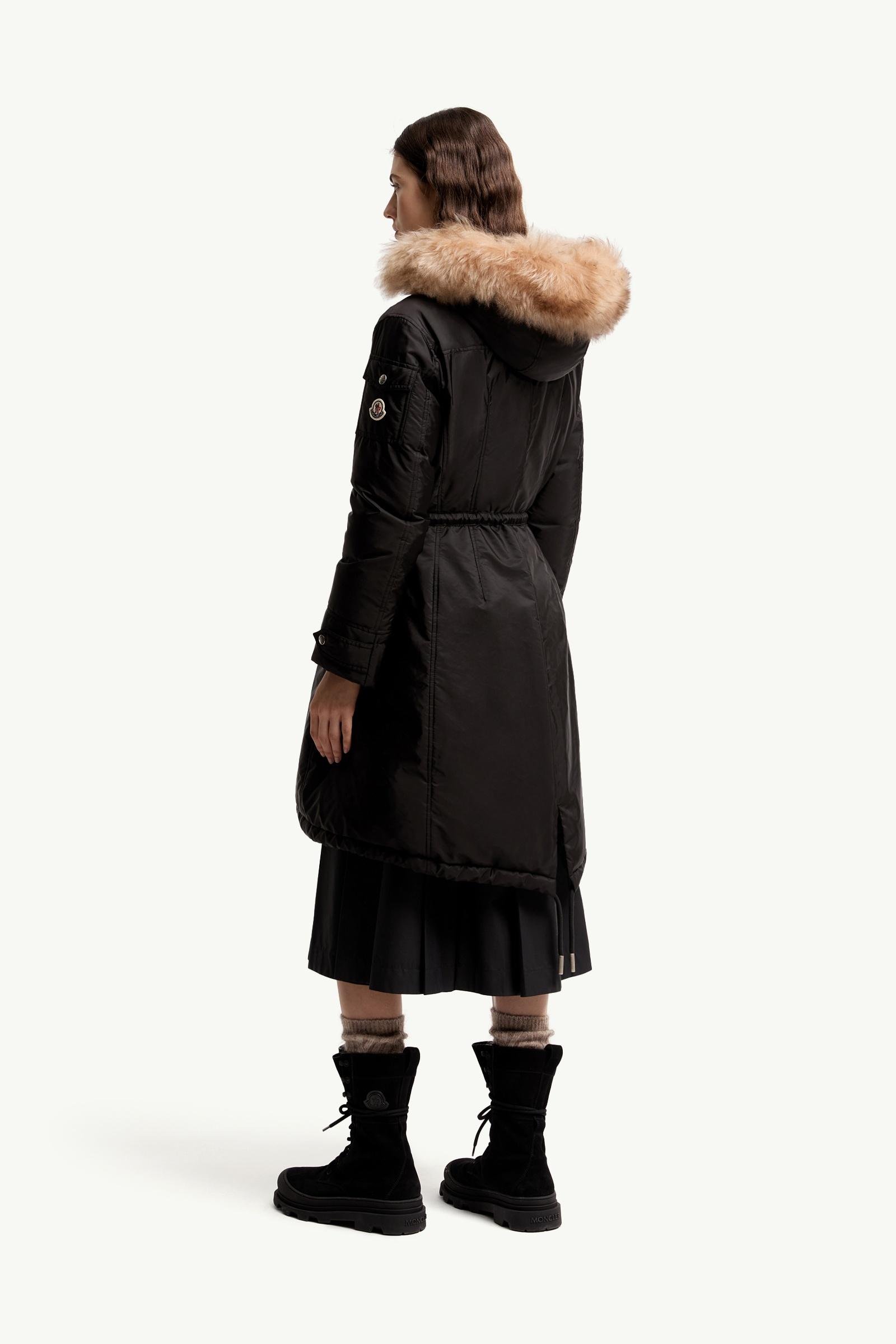 Moustique Hooded Shearling Trimmed Long Down Parka - 图片 5
