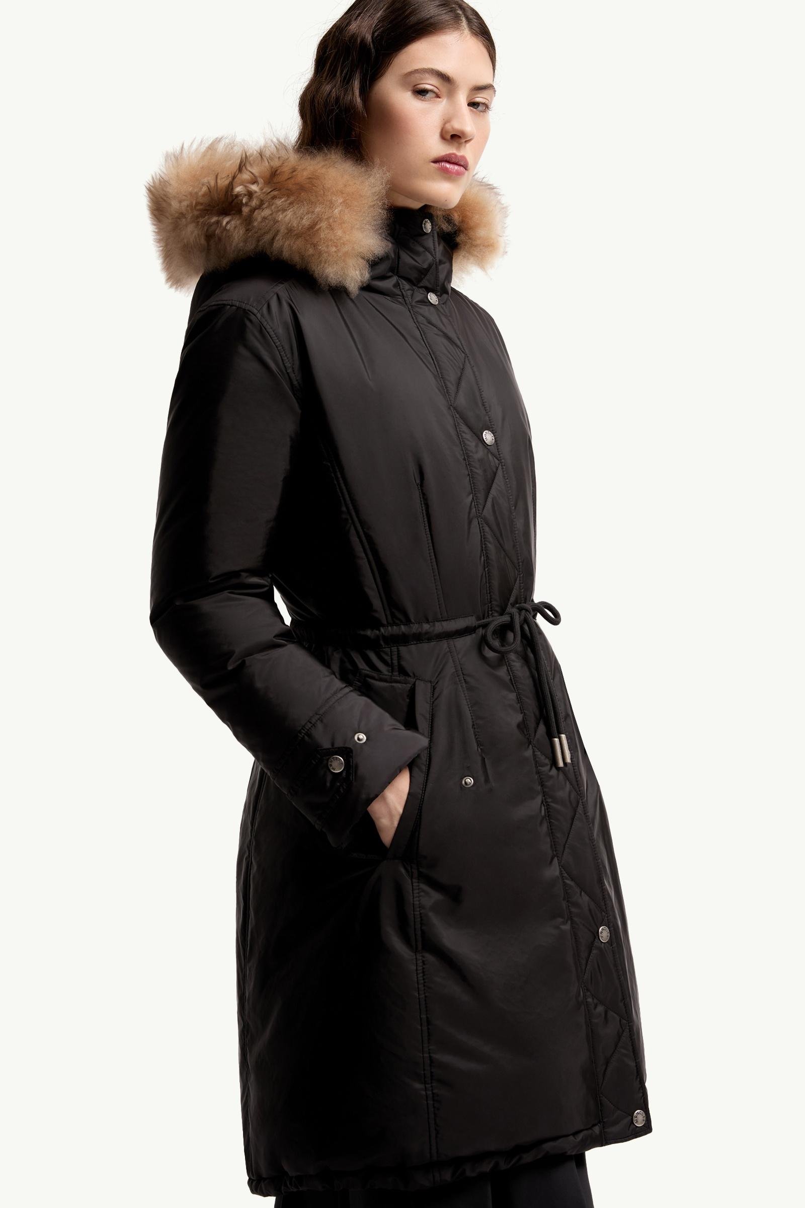 Moustique Hooded Shearling Trimmed Long Down Parka - 图片 6