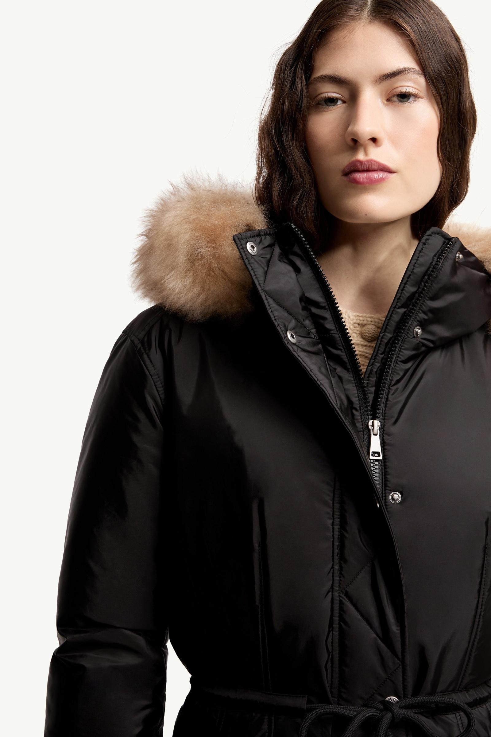 Moustique Hooded Shearling Trimmed Long Down Parka - 图片 7