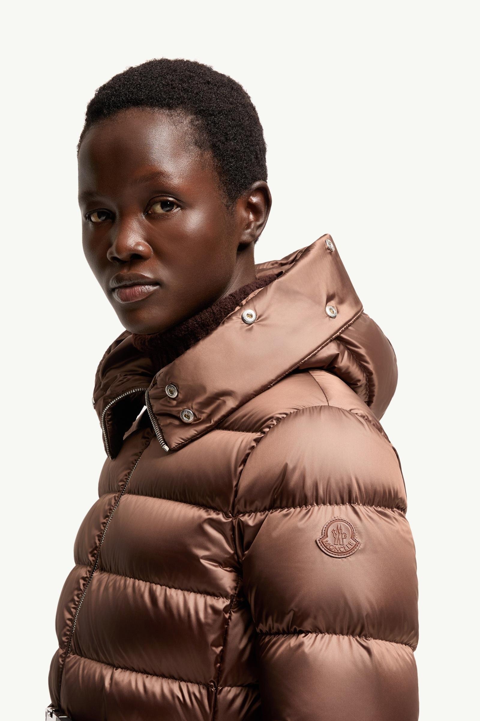 Alternative view of Leersies Shearling Trimmed Hooded Long Down Coat