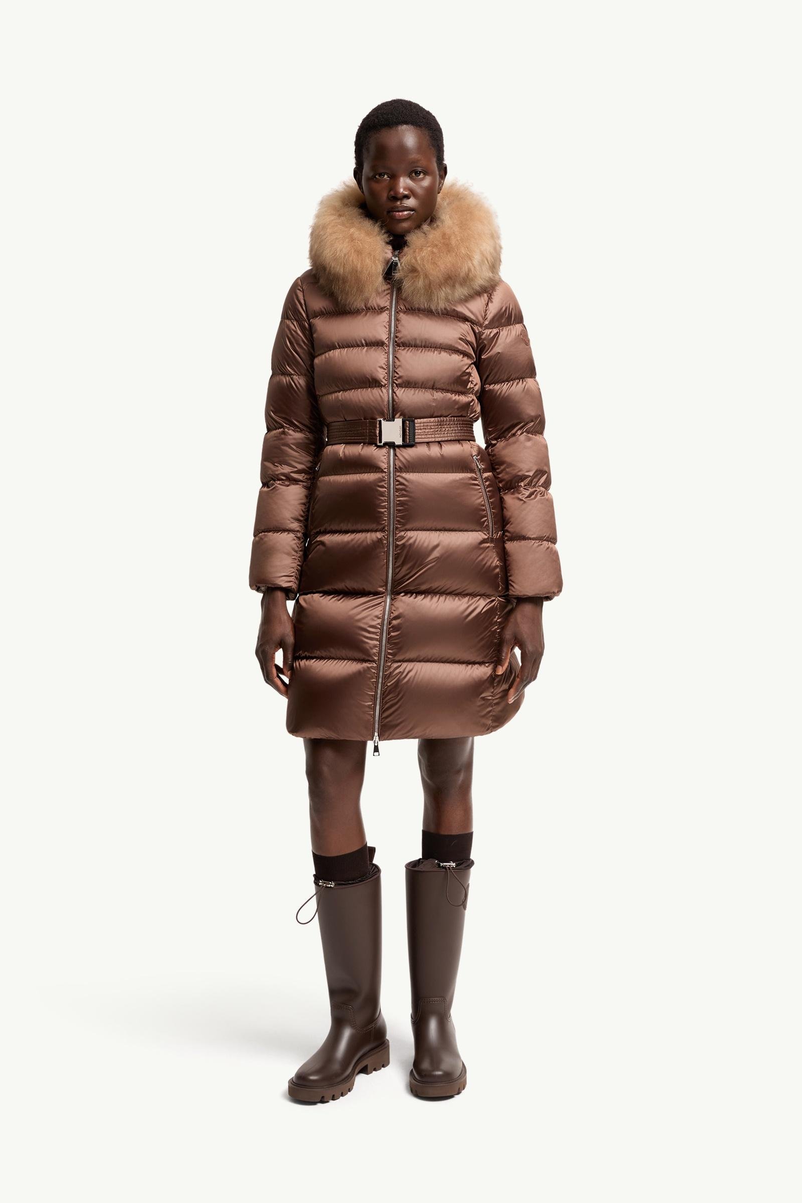 Leersies Shearling Trimmed Hooded Long Down Coat - 图片 4