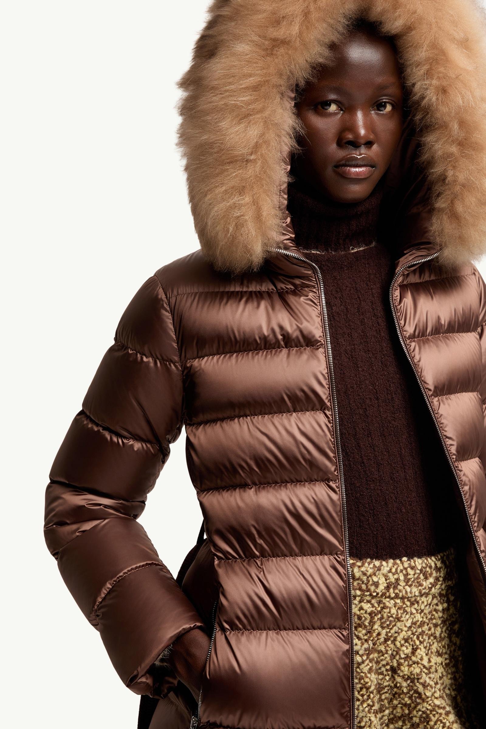 Leersies Shearling Trimmed Hooded Long Down Coat - 图片 6