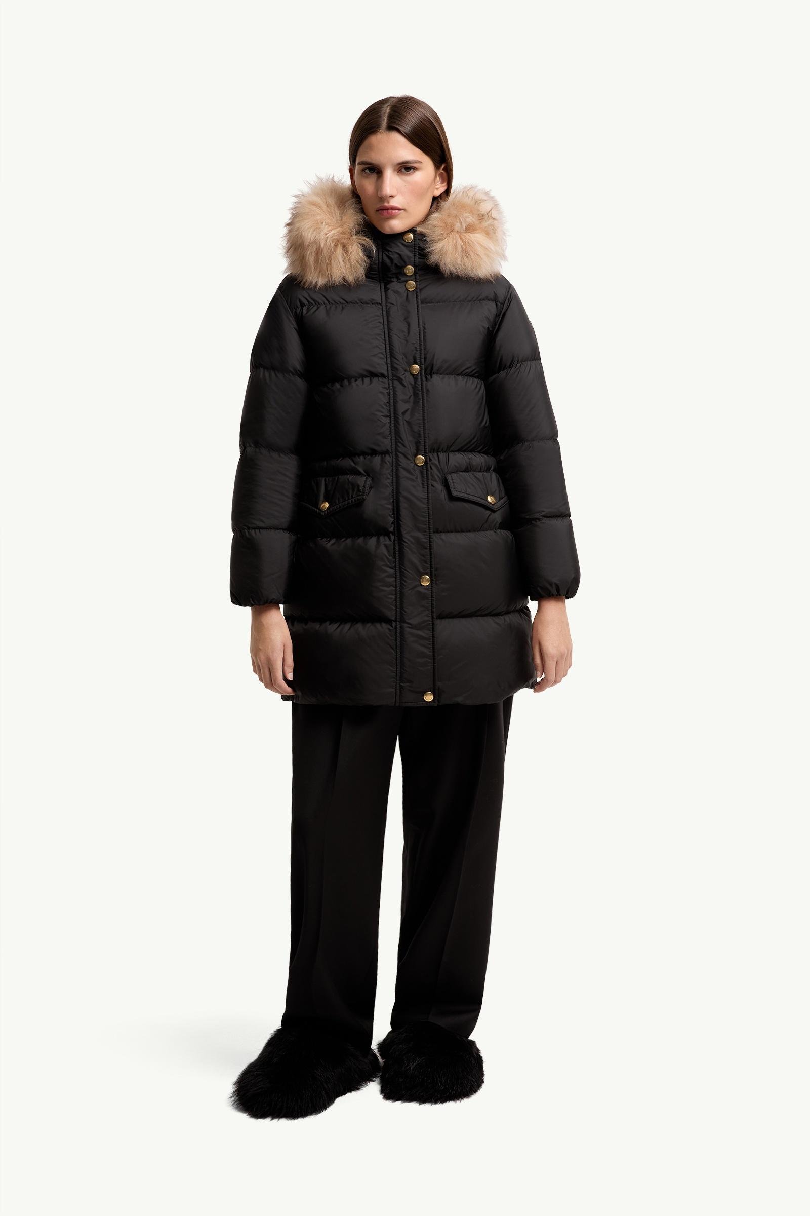 Aphroties Shearling Trimmed Hooded Long Down Parka Jacket - 图片 4