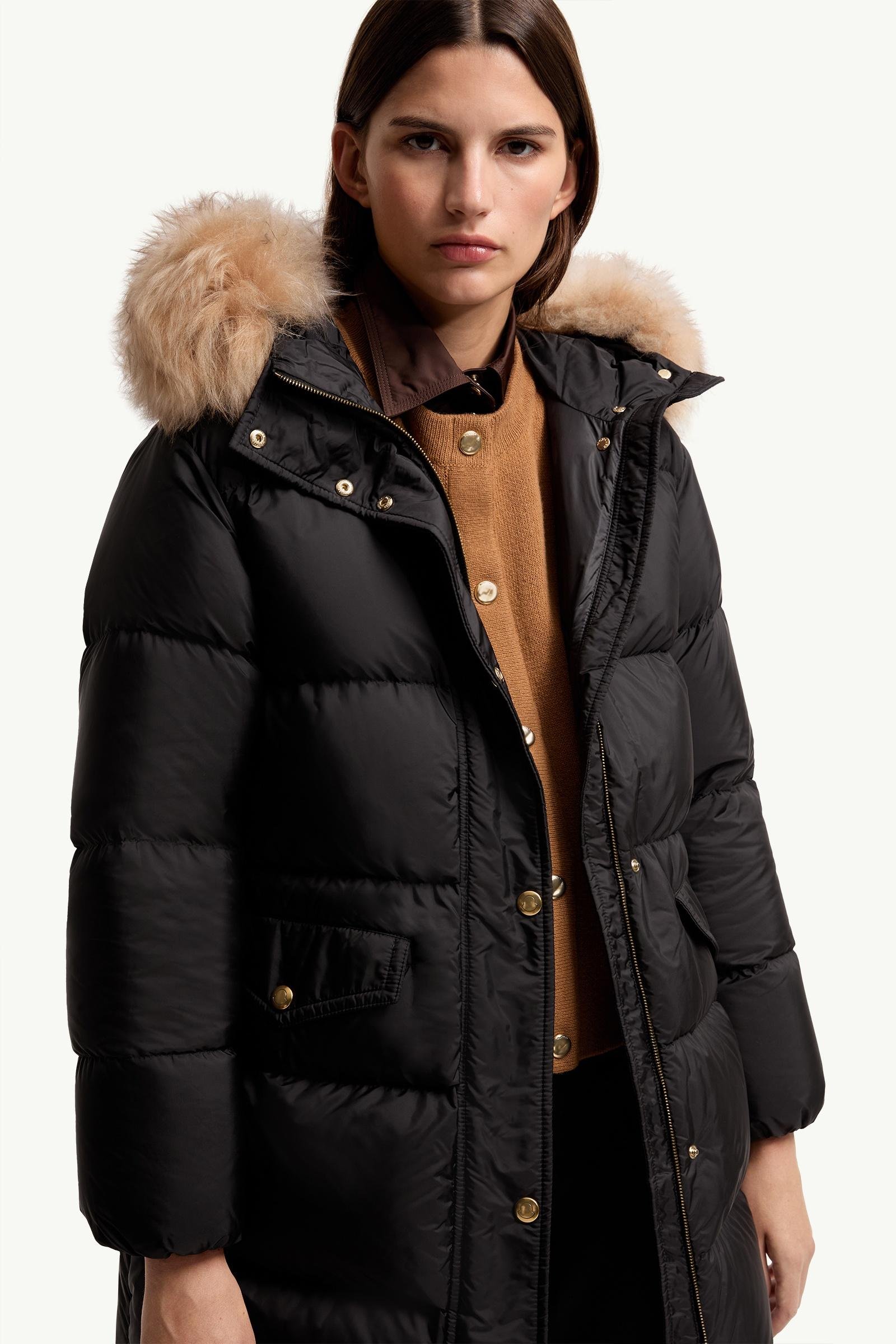Aphroties Shearling Trimmed Hooded Long Down Parka Jacket - 图片 6