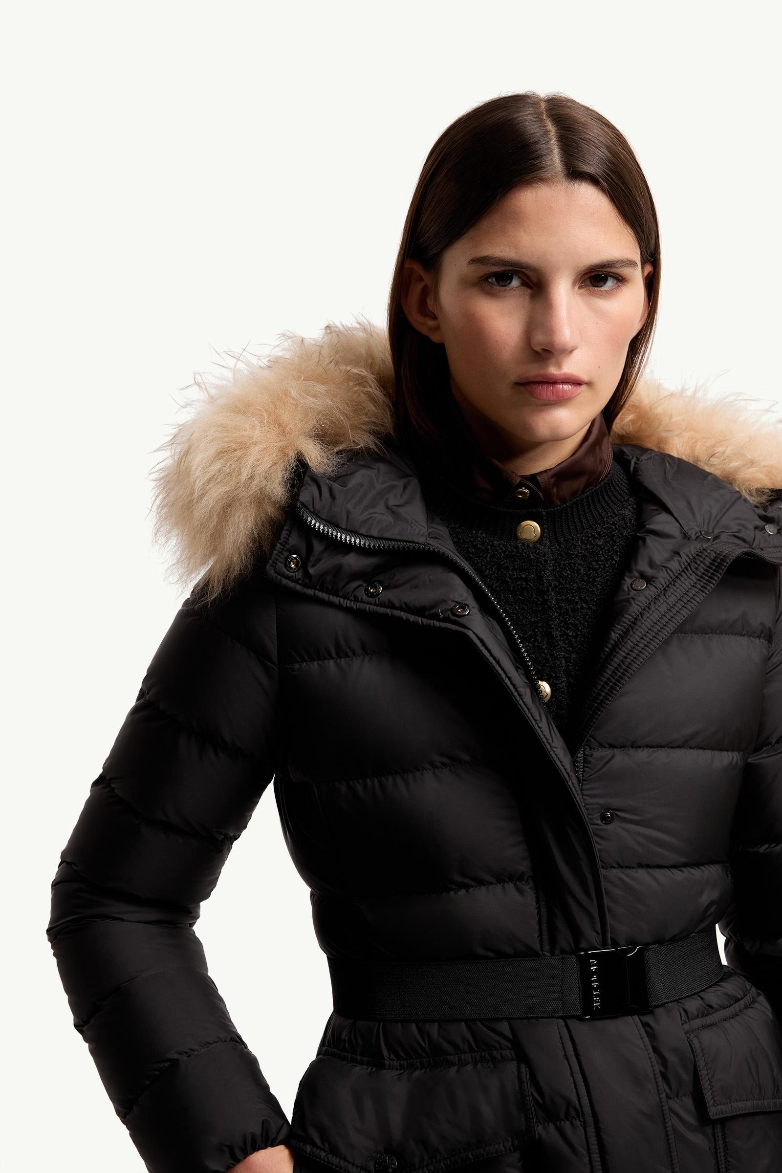 Khloesse Shearling-Trimmed Hooded Long Down Jacket - 图片 6