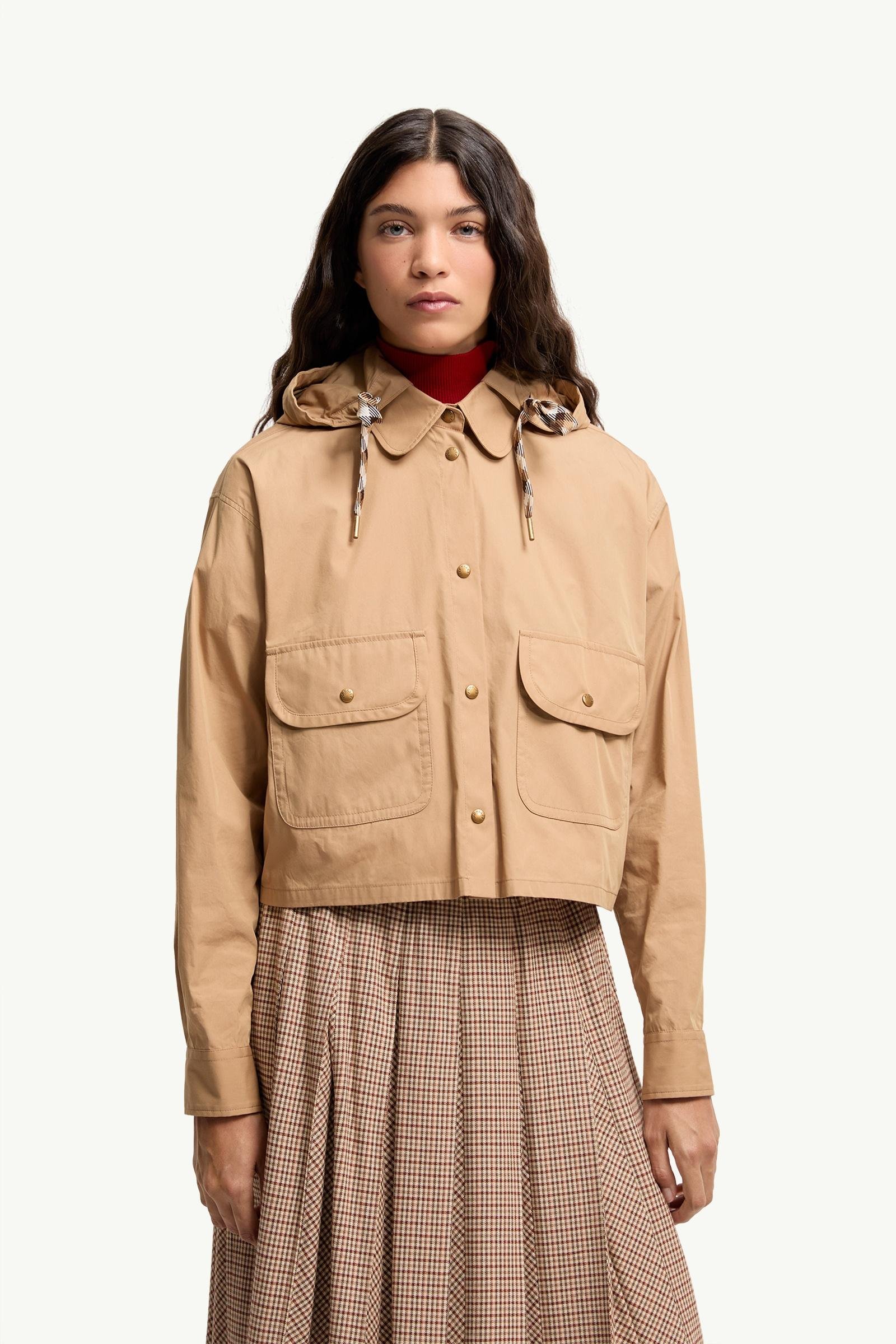 Cotton Blend Hooded Shirt Jacket - 图片 4