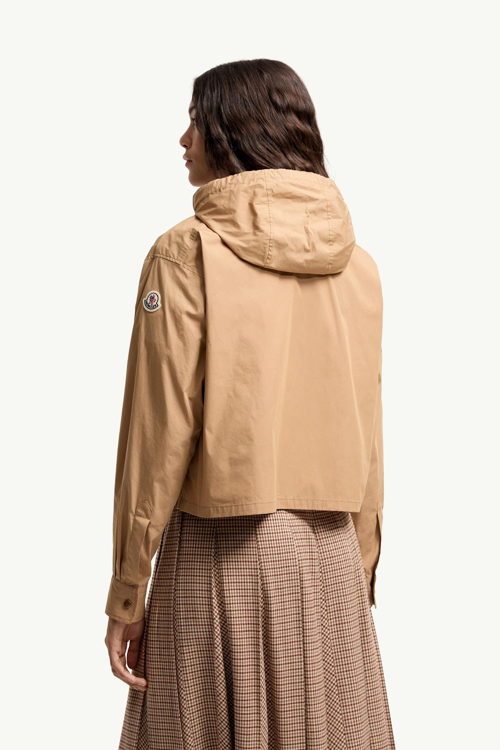 Cotton Blend Hooded Shirt Jacket - 图片 5