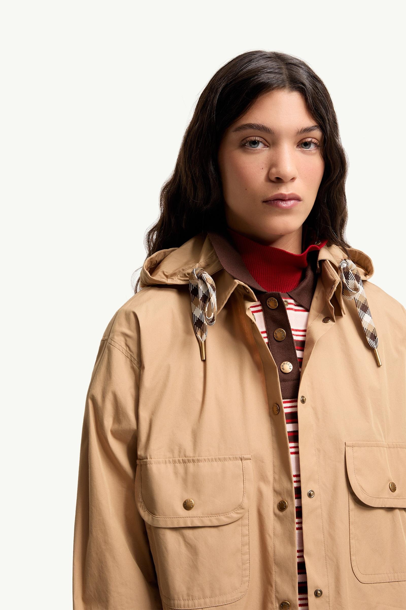 Cotton Blend Hooded Shirt Jacket - 图片 7