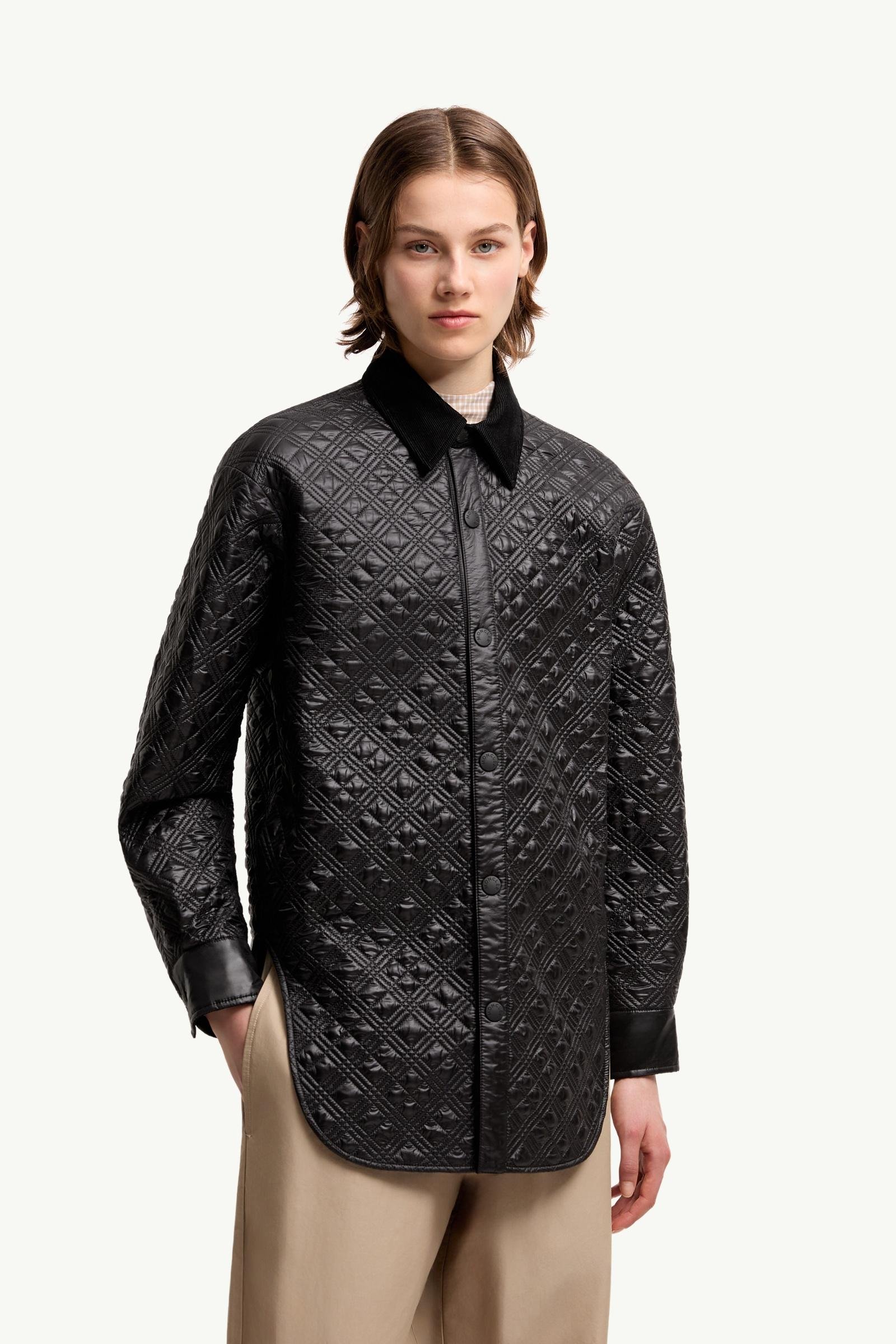 Corduroy-Trimmed Padded Shirt Jacket - 图片 4