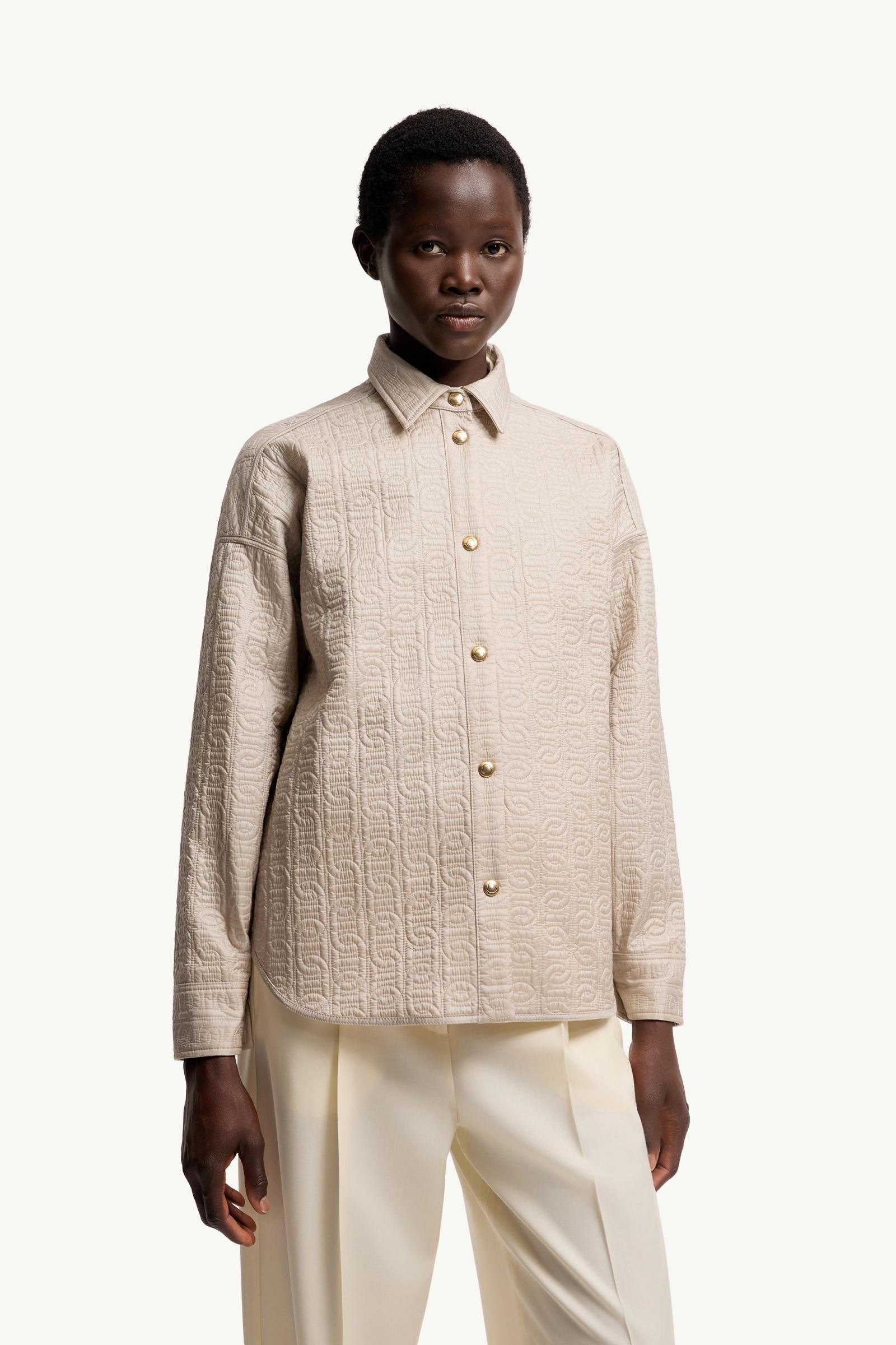 Chain Quilted Padded Shirt Jacket - 图片 6