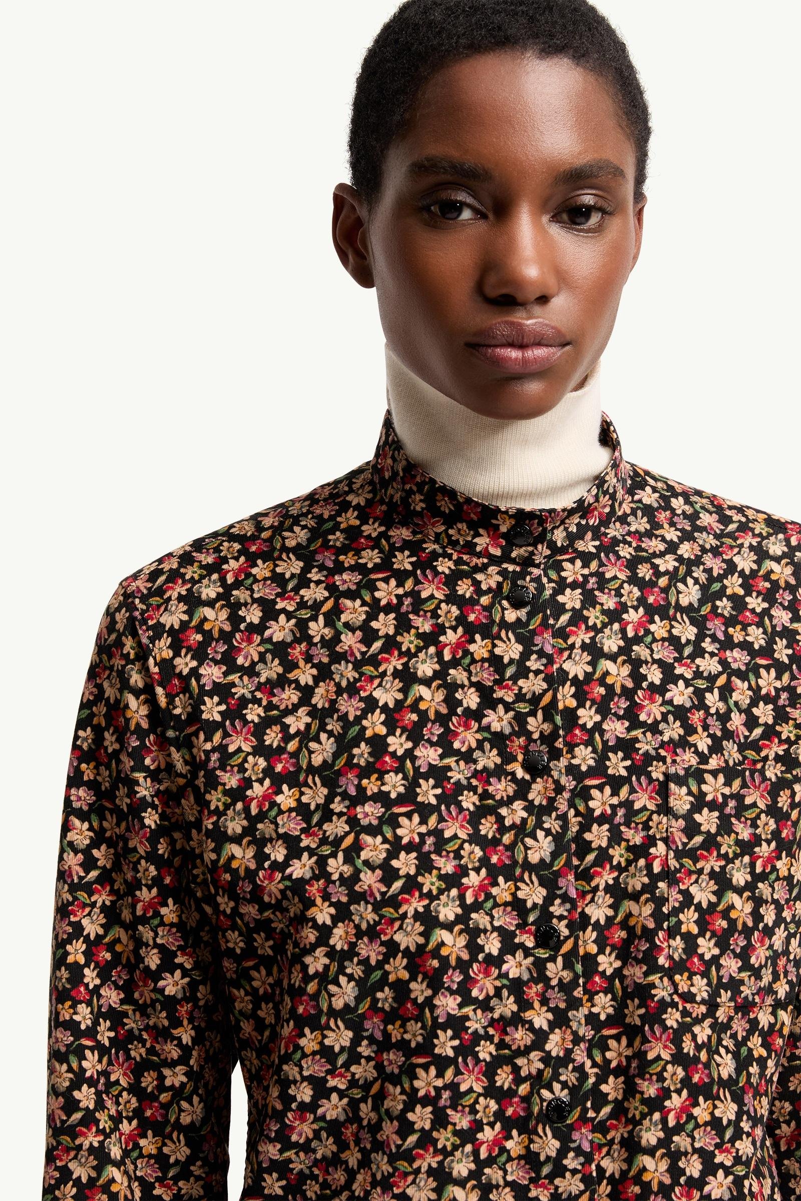 Floral Corduroy Shirt Jacket - 图片 6