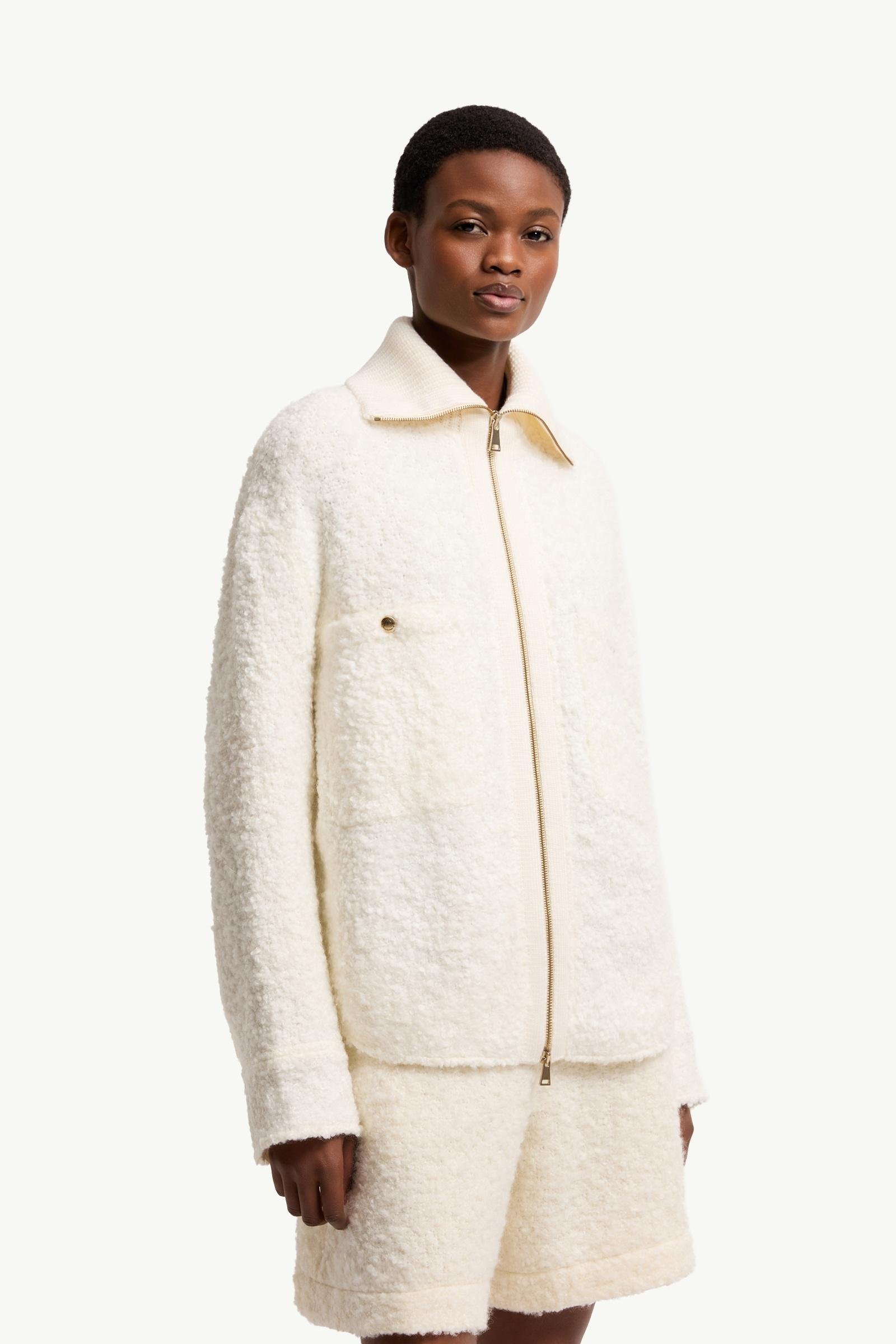 Tweed Zip-Up Shirt Jacket - 图片 4