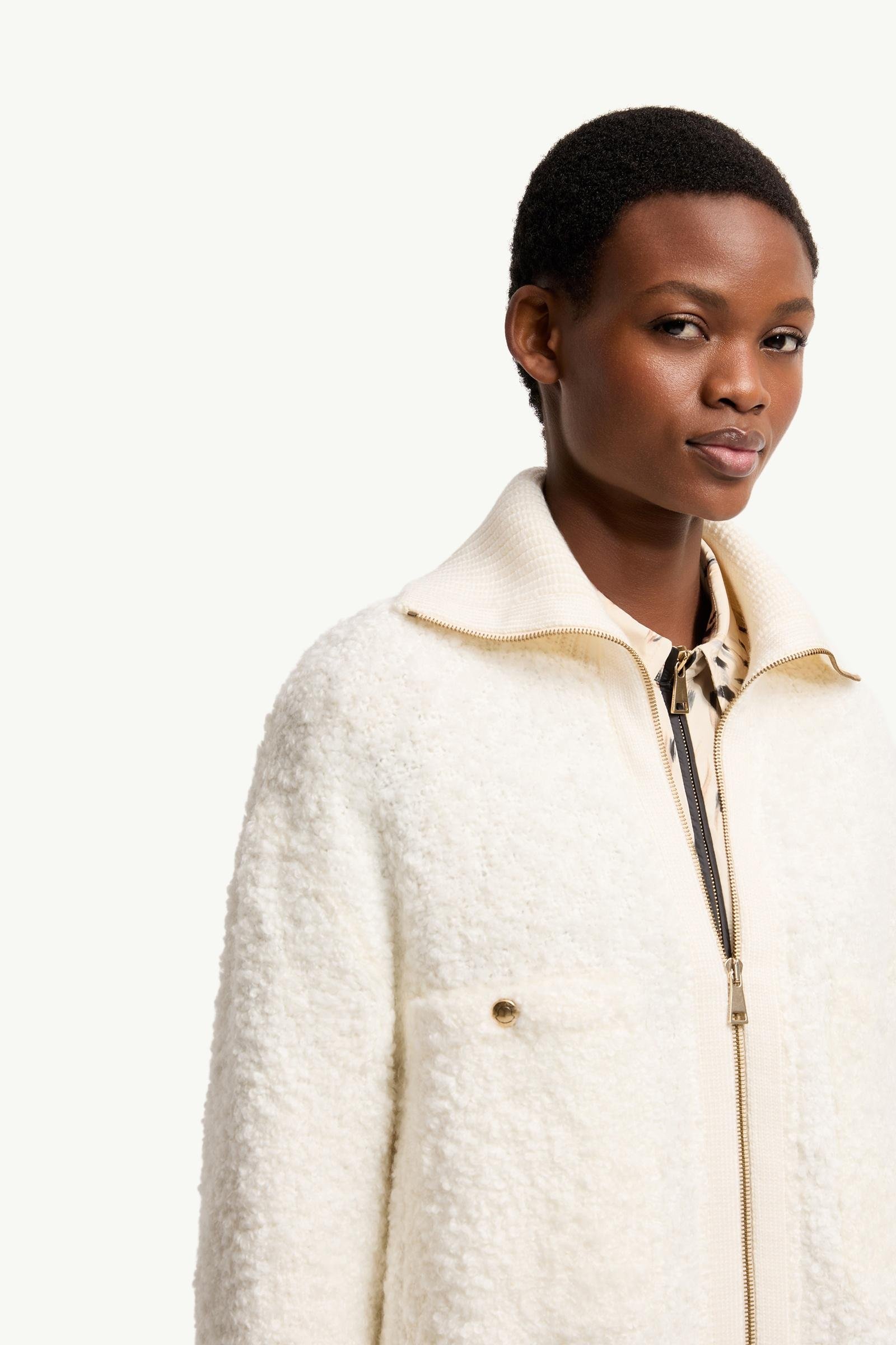 Tweed Zip-Up Shirt Jacket - 图片 6