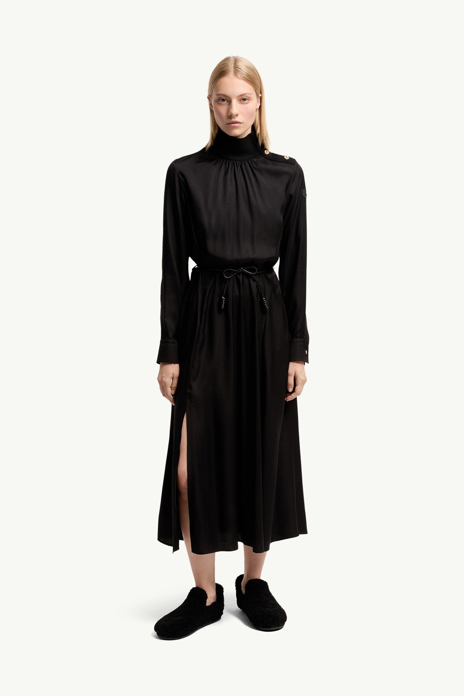 Leather Logo Long Dress - 图片 4