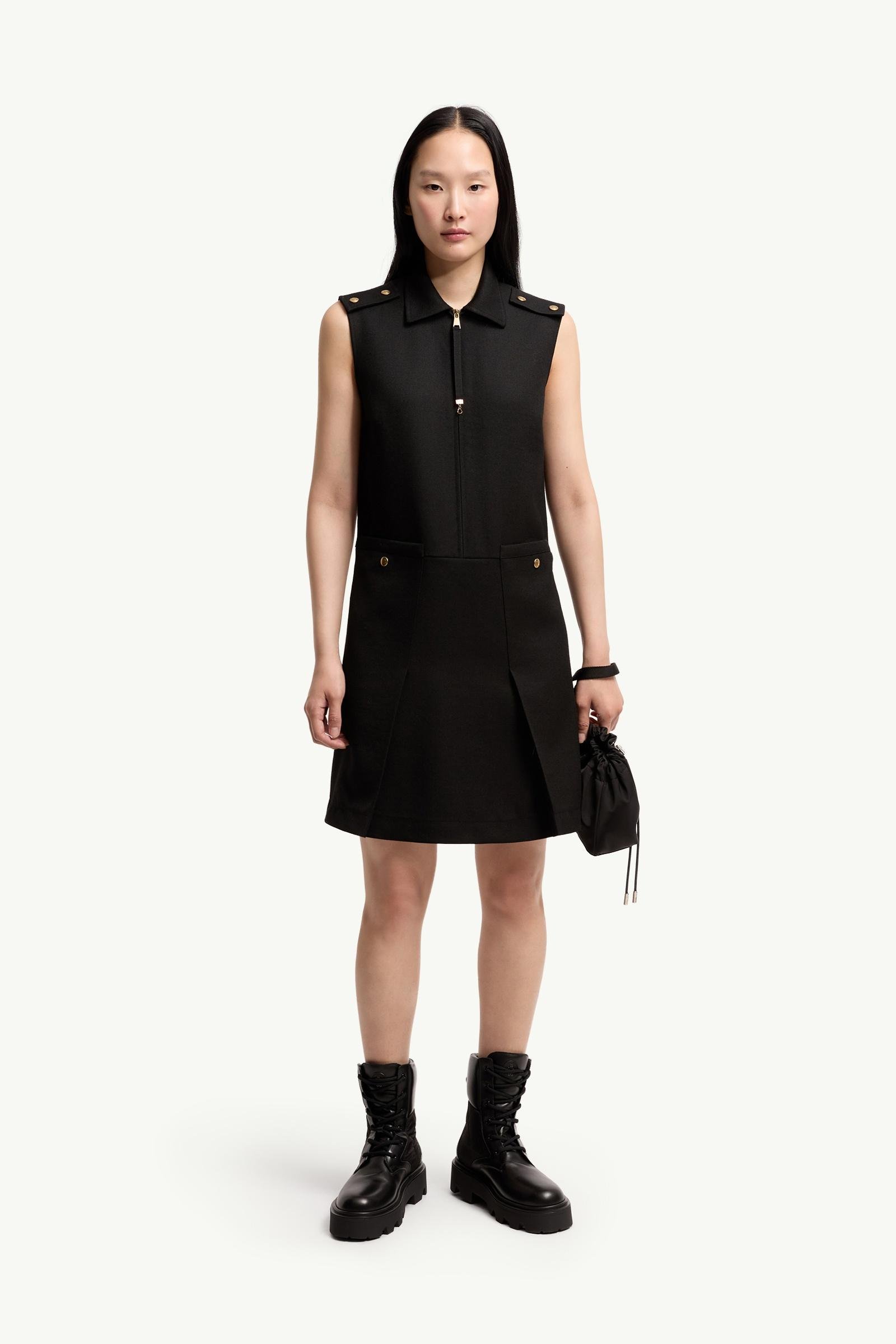 Wool Gabardine Shirt Dress