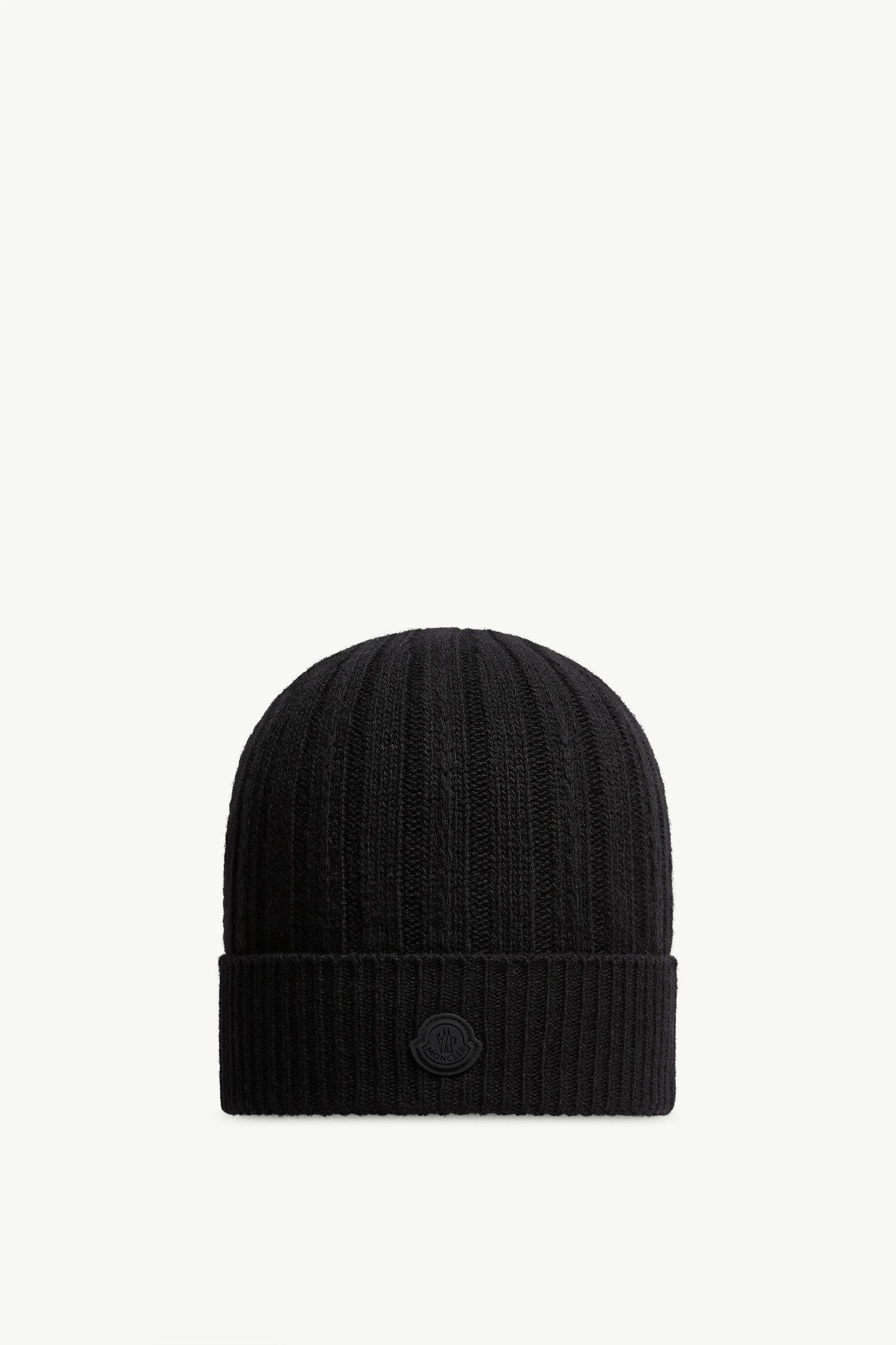 Rib-Knit Wool Beanie