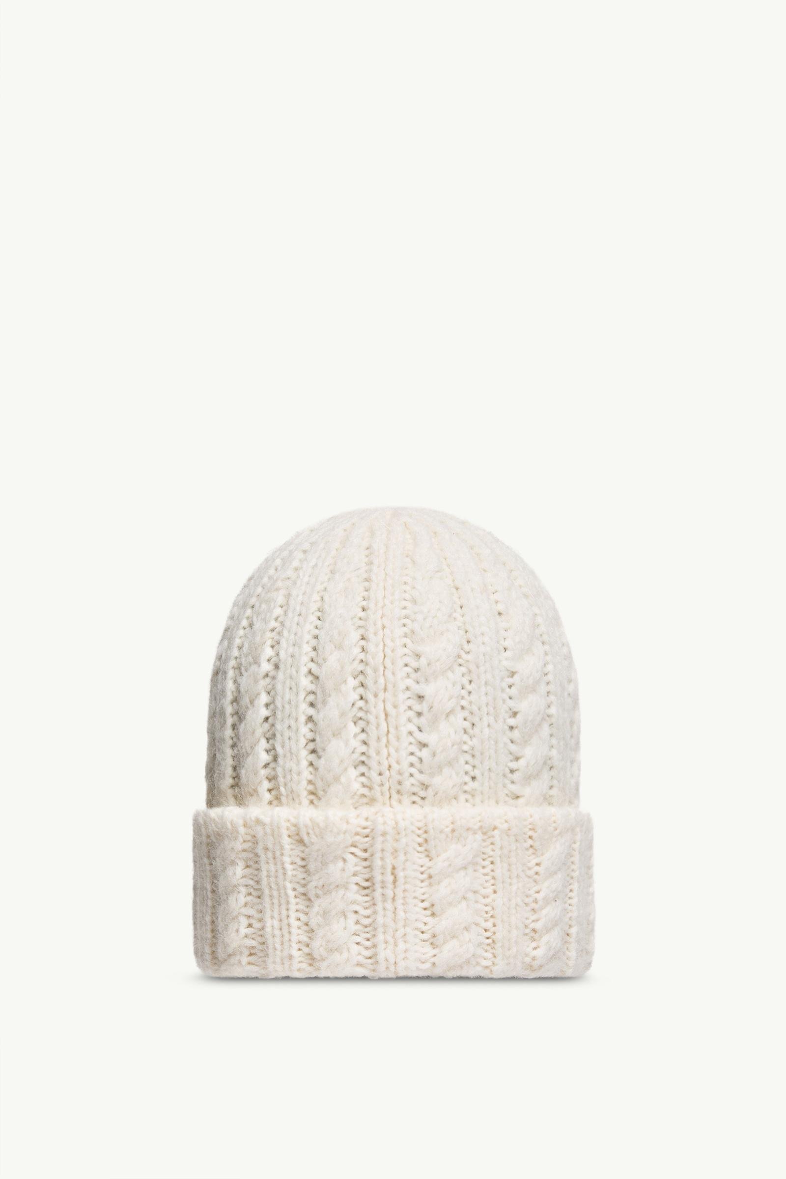 Cable Knit Wool Blend Beanie - 图片 4