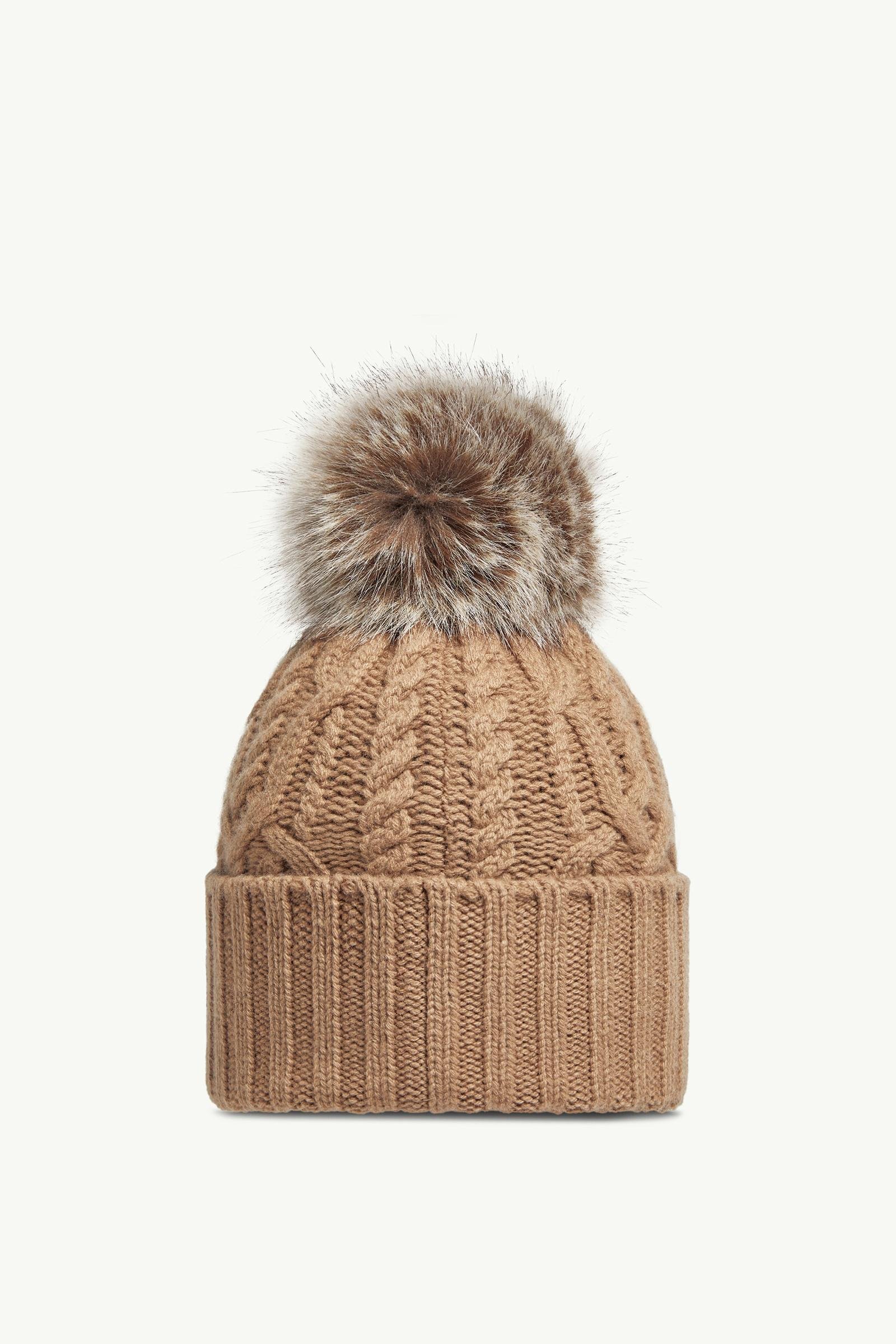 Wool & Cashmere Blend Beanie with Pom Pom - 图片 4
