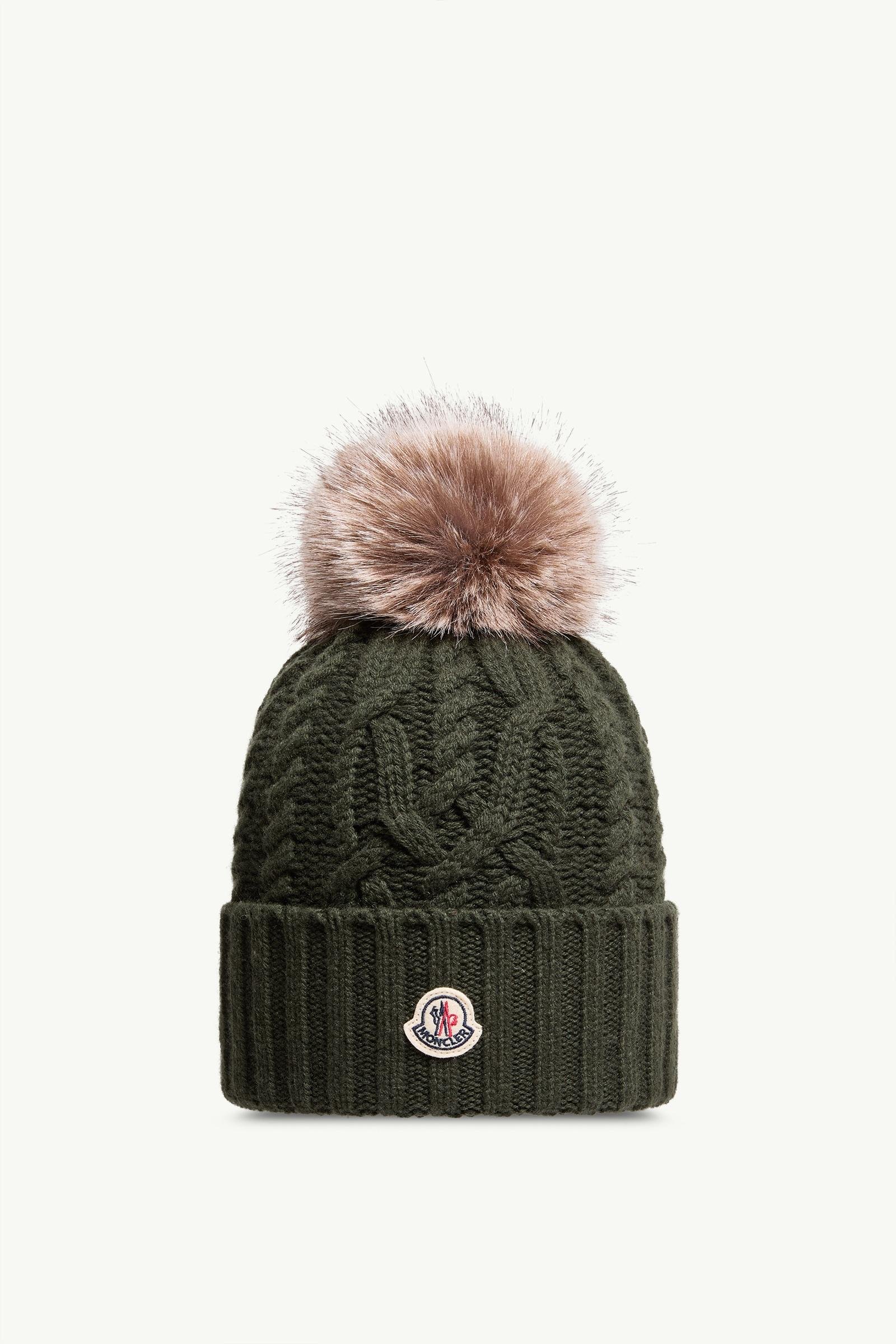 Wool & Cashmere Blend Beanie with Pom Pom