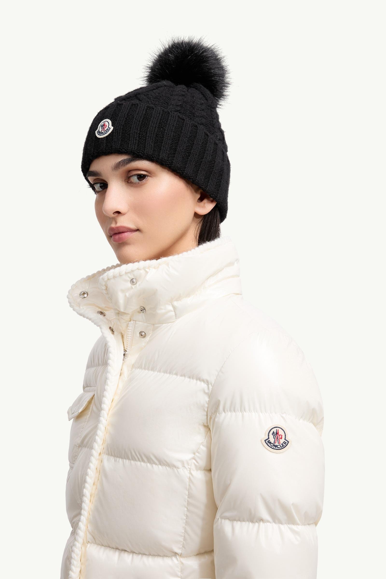 Alternative view of Wool & Cashmere Blend Beanie with Pom Pom