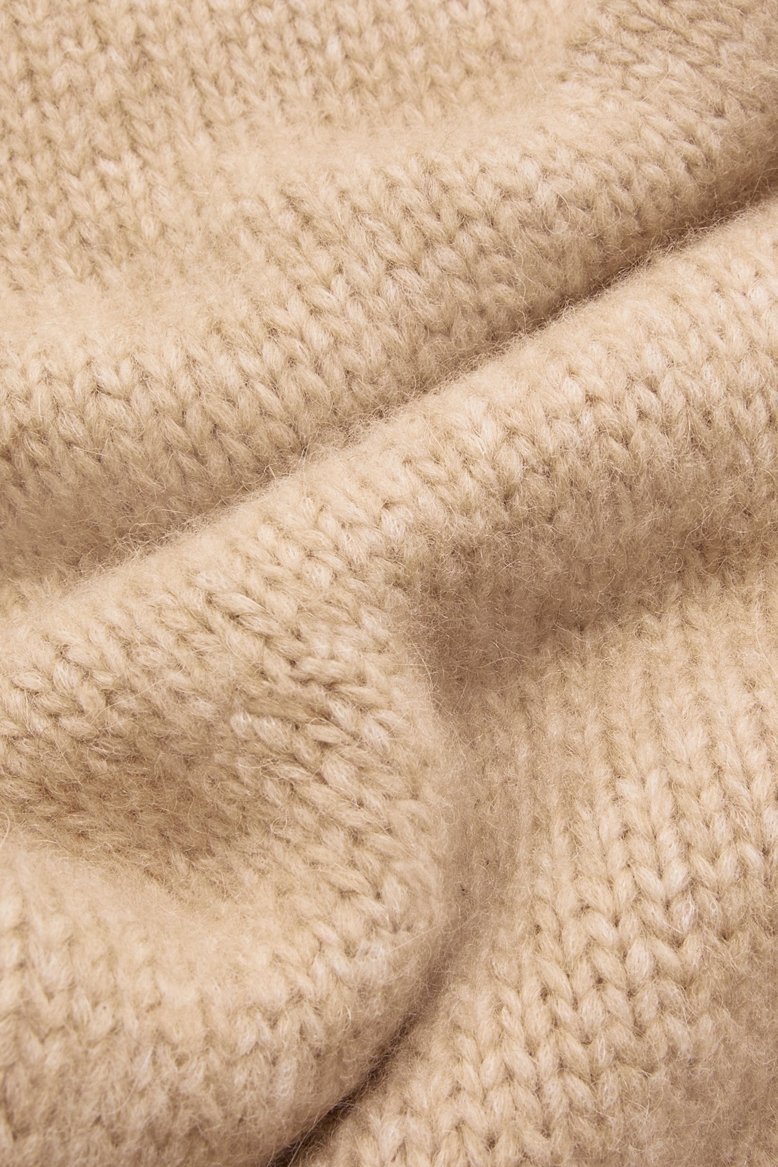 Alpaca Blend Knit Scarf - 图片 4