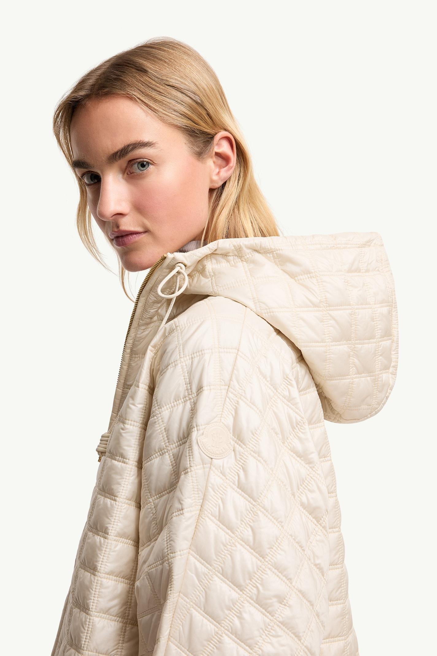 Hooded Square-Quilted Padded Cape - 图片 2