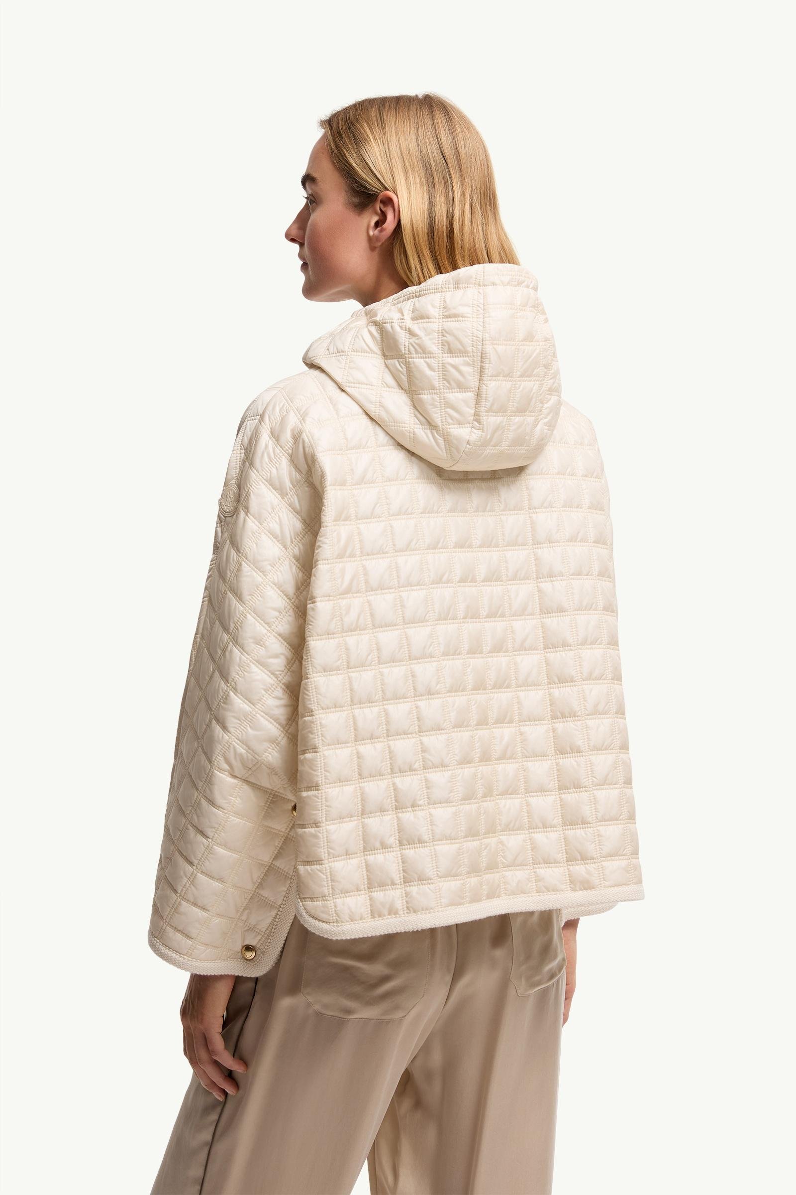 Hooded Square-Quilted Padded Cape - 图片 5