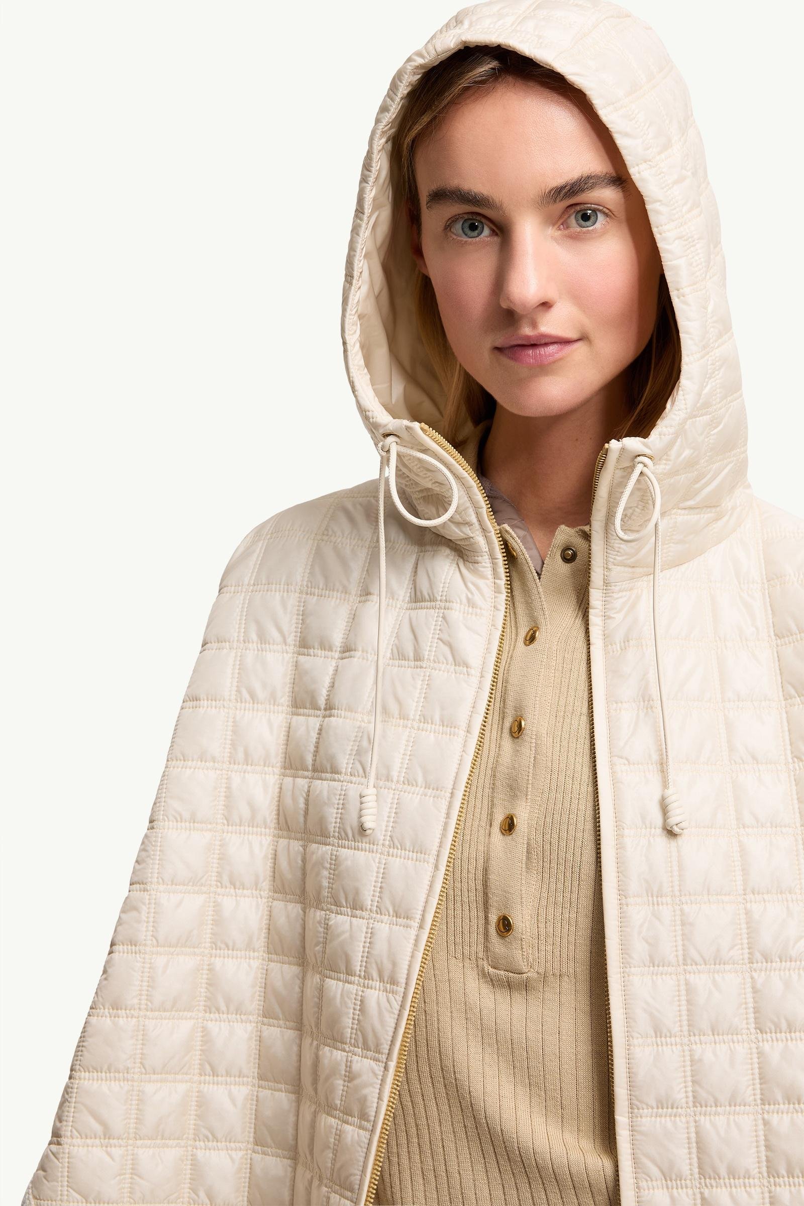 Hooded Square-Quilted Padded Cape - 图片 7