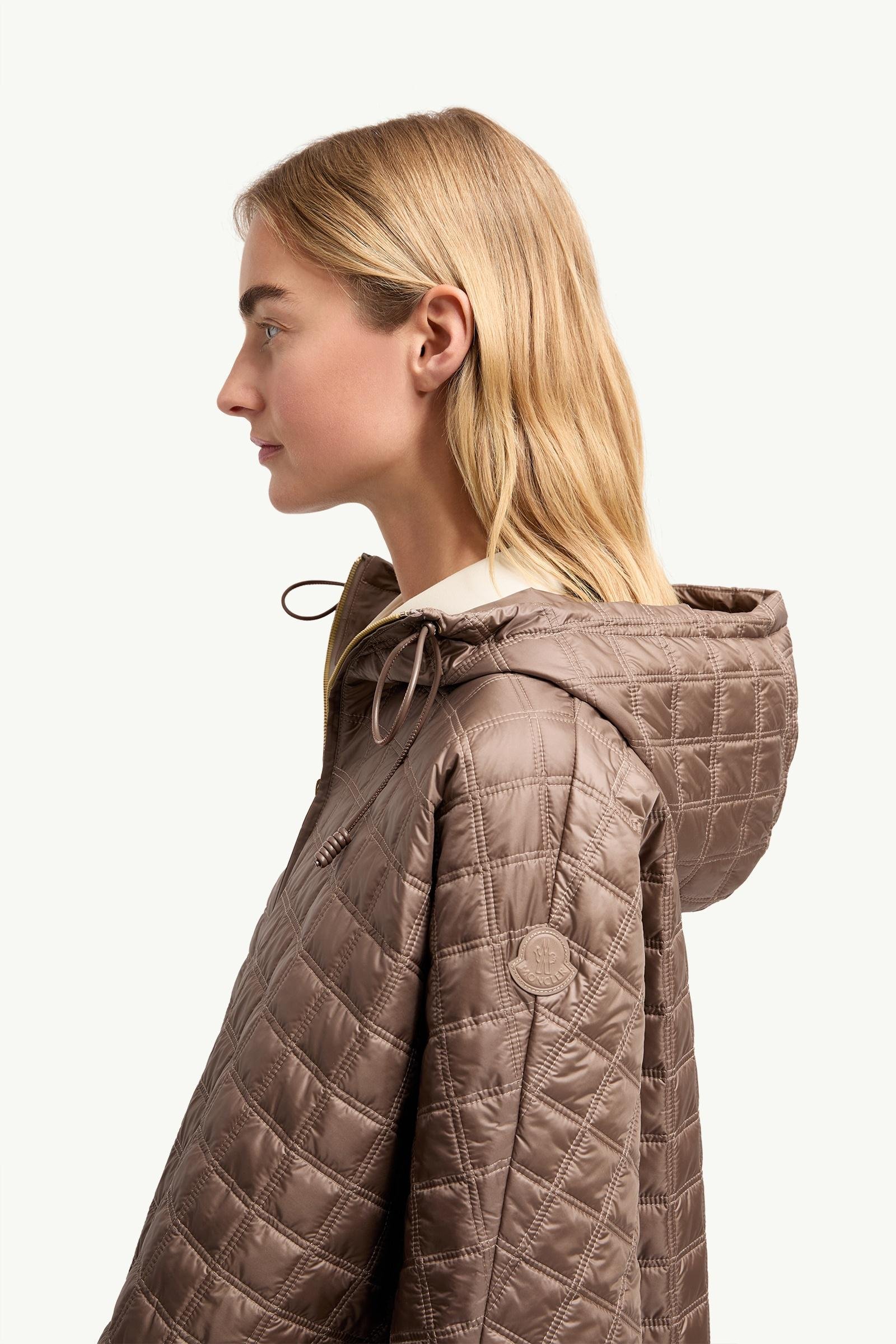 Hooded Square-Quilted Padded Cape - 图片 2