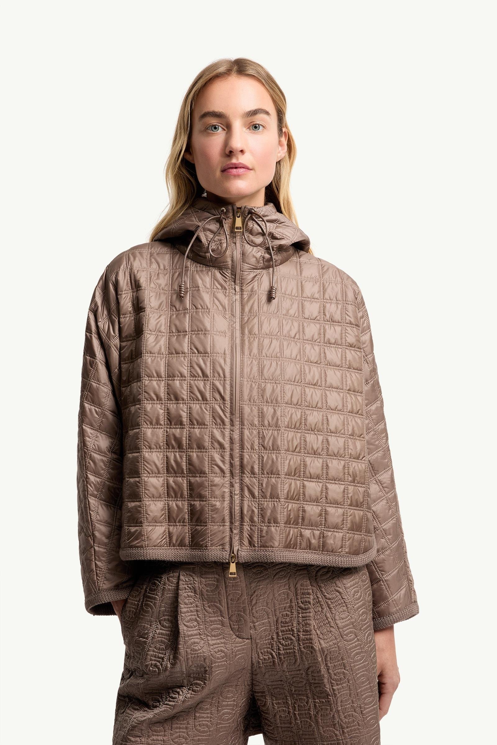 Hooded Square-Quilted Padded Cape - 图片 4