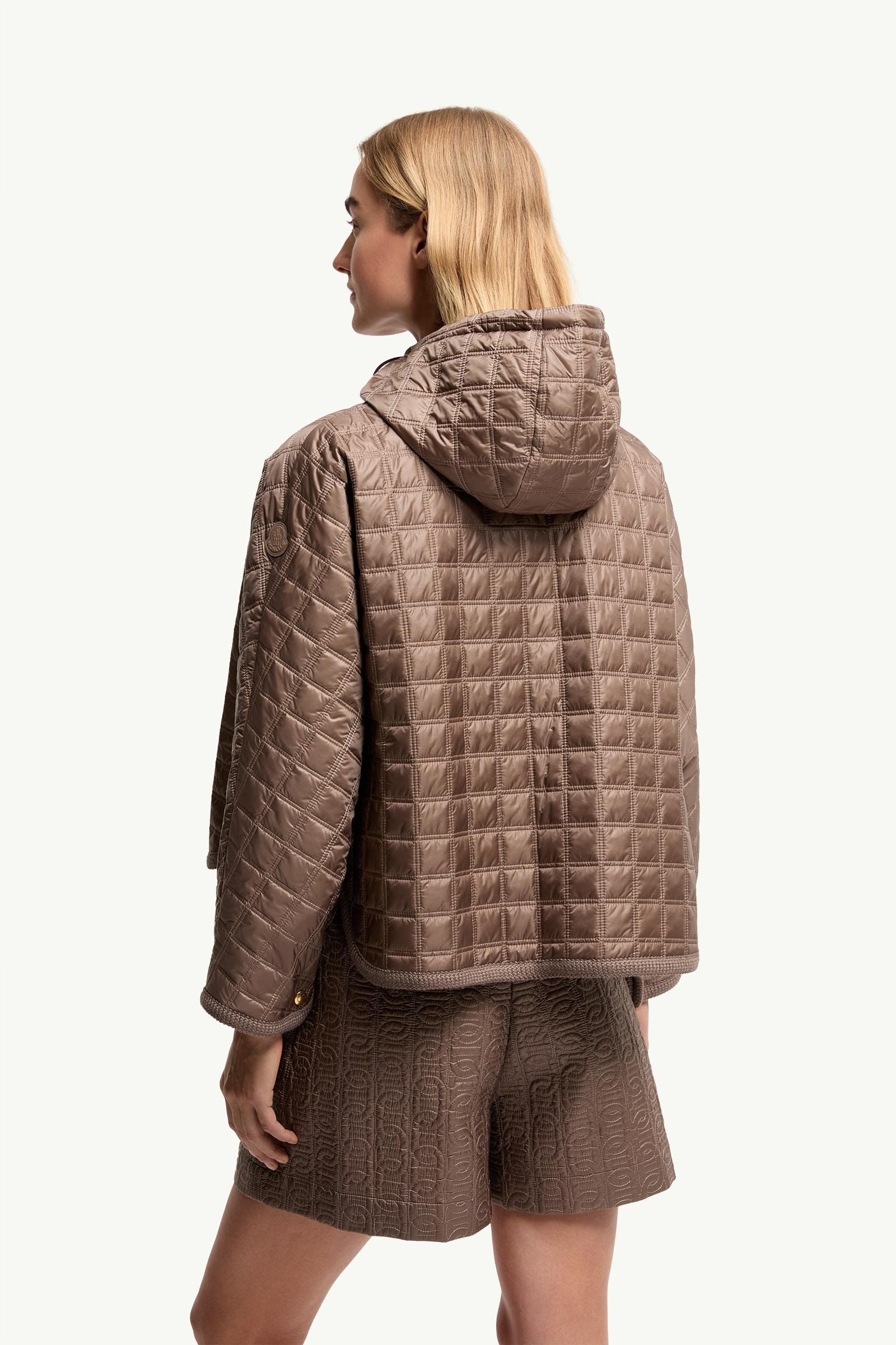 Hooded Square-Quilted Padded Cape - 图片 5
