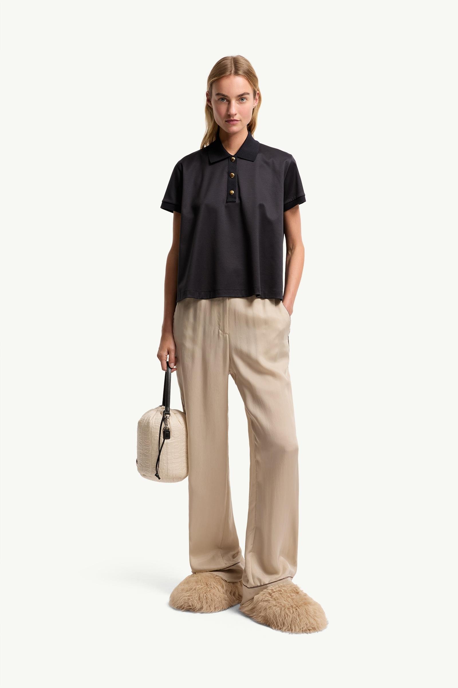 Grosgrain Logo Cotton Polo Shirt