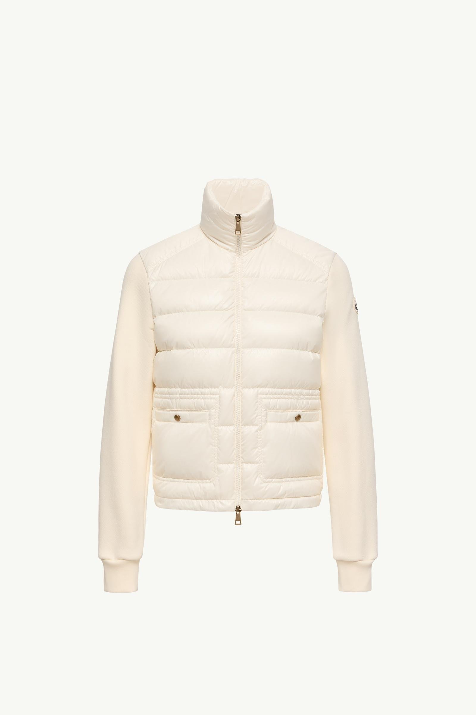 Cotton Zip-Up Sweatshirt with Nylon Front - 图片 3