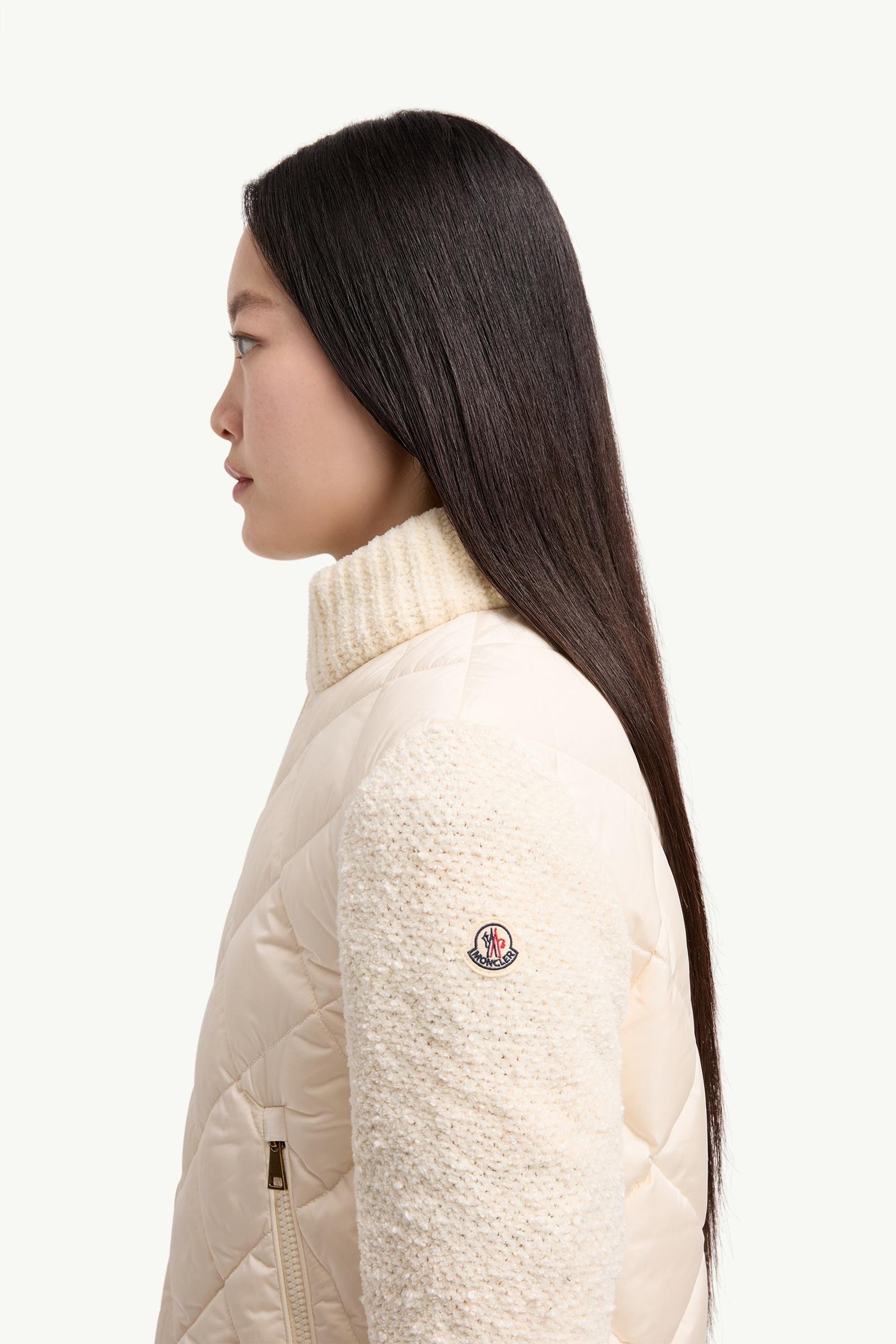 Alternative view of Cotton Blend Padded Zip-Up Cardigan