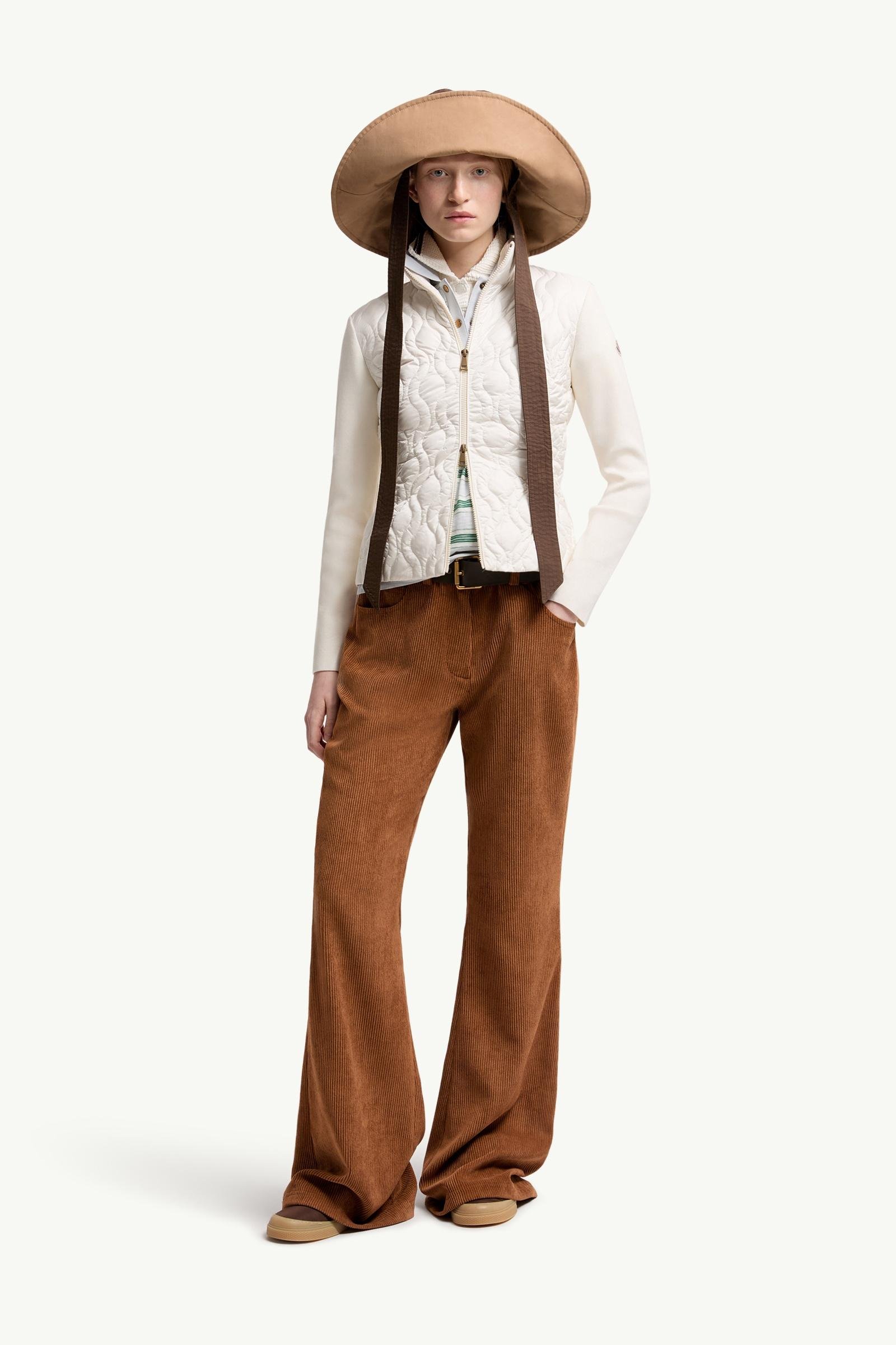 Cotton Padded Zip-Up Cardigan