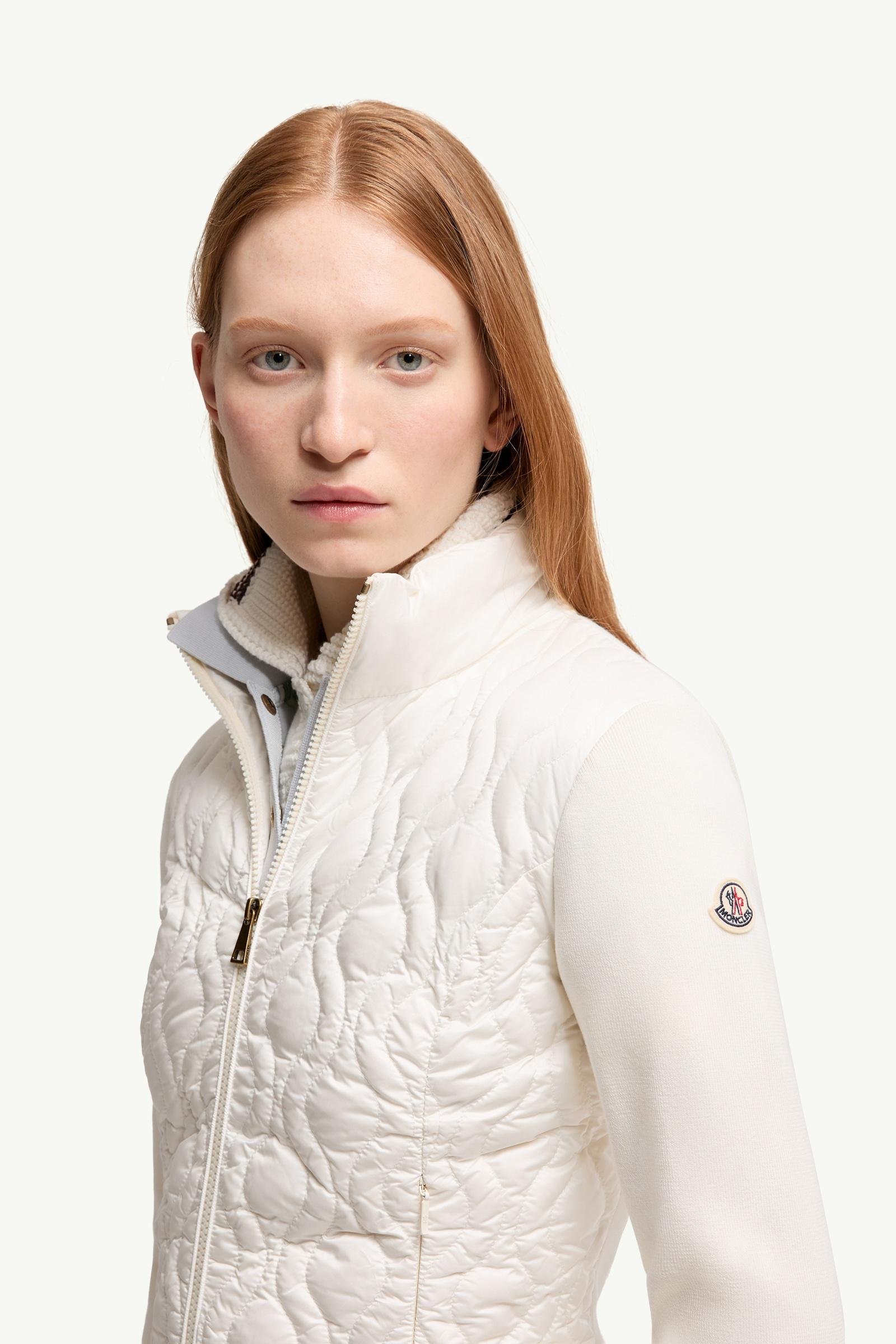 Alternative view of Cotton Padded Zip-Up Cardigan