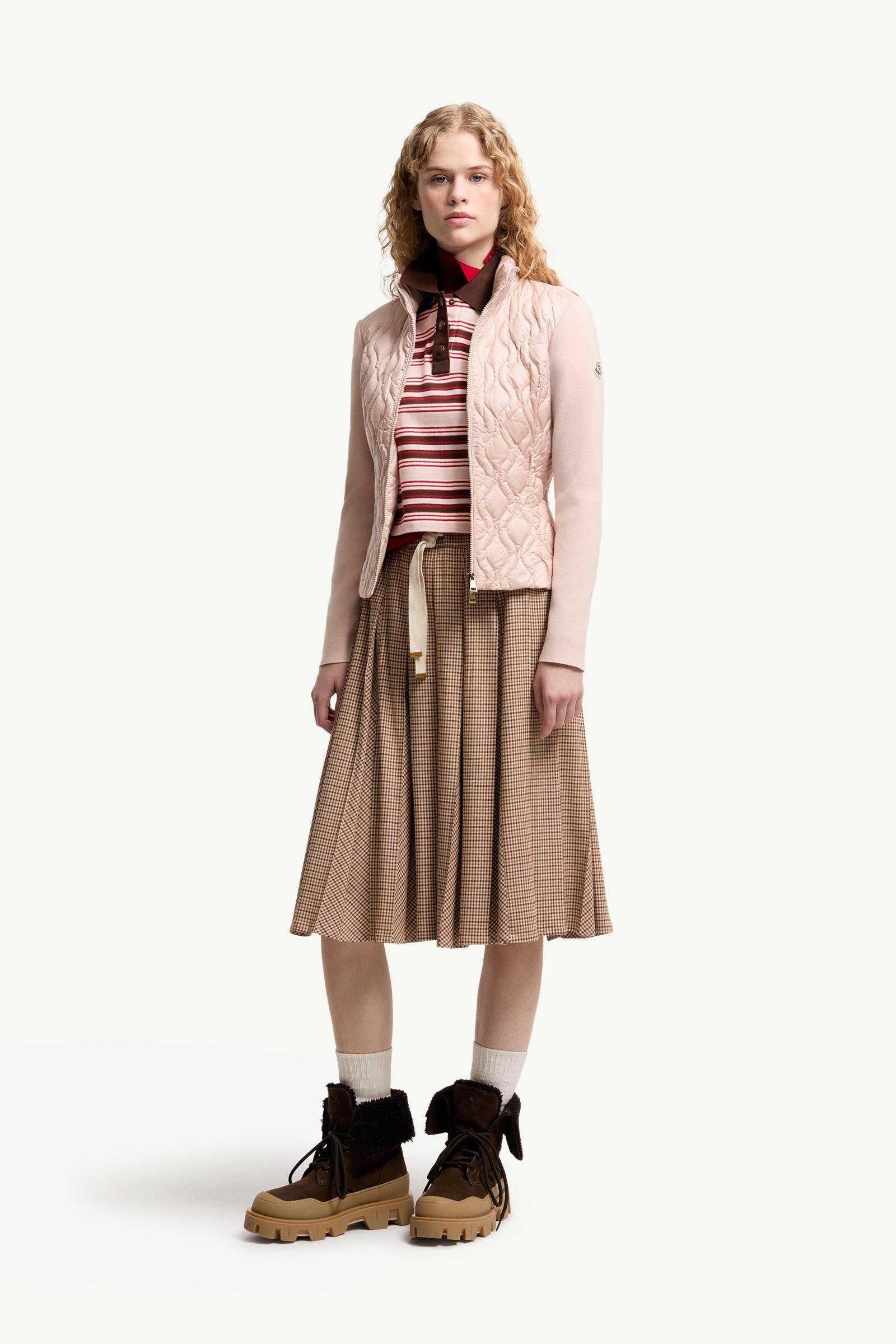 Cotton Padded Zip-Up Cardigan