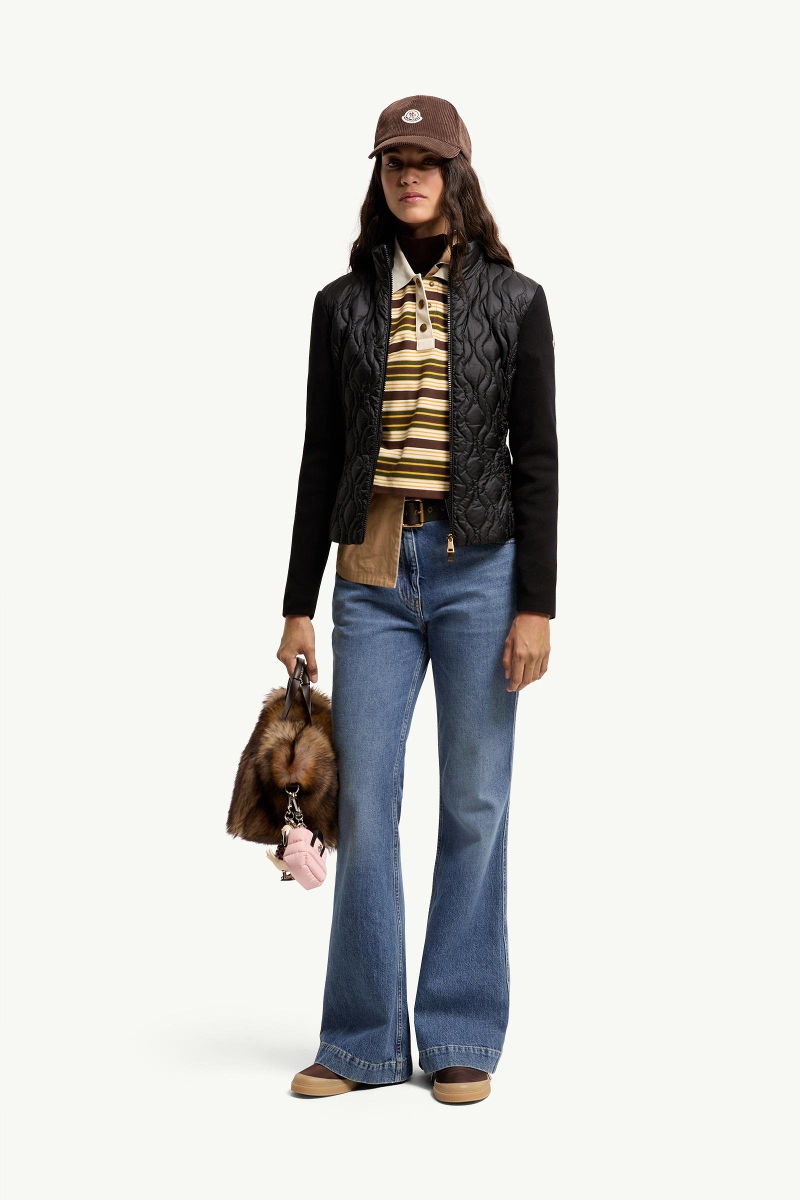 Cotton Padded Zip-Up Cardigan