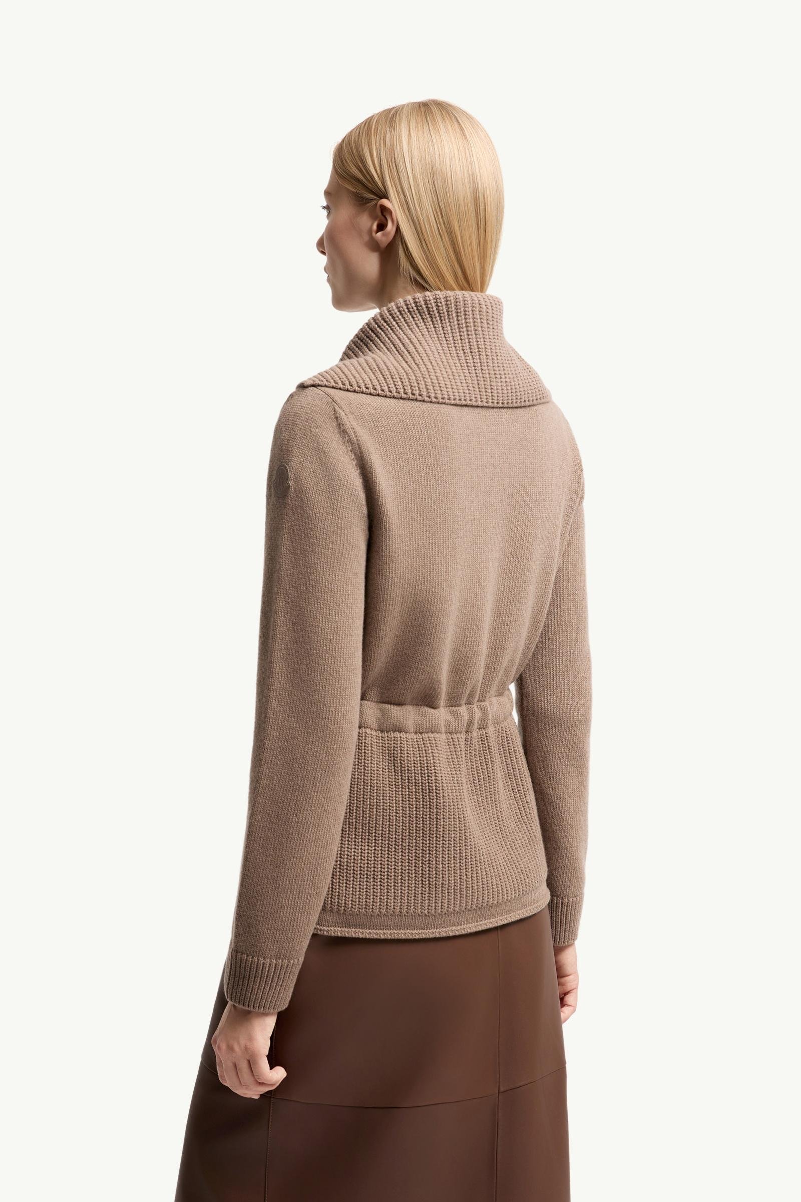 Wool & Cashmere Blend Padded Zip-Up Cardigan - 图片 5