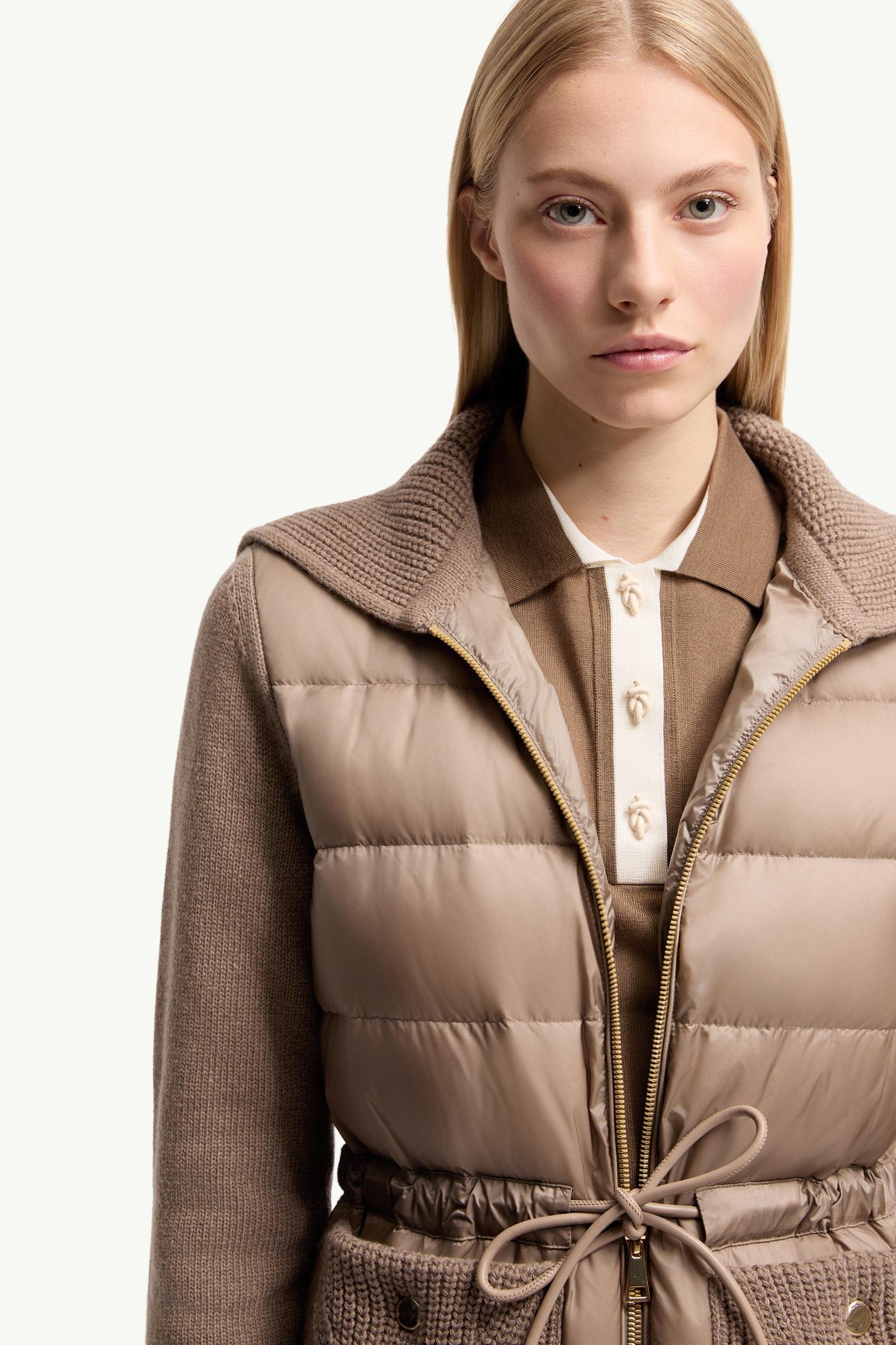 Wool & Cashmere Blend Padded Zip-Up Cardigan - 图片 6