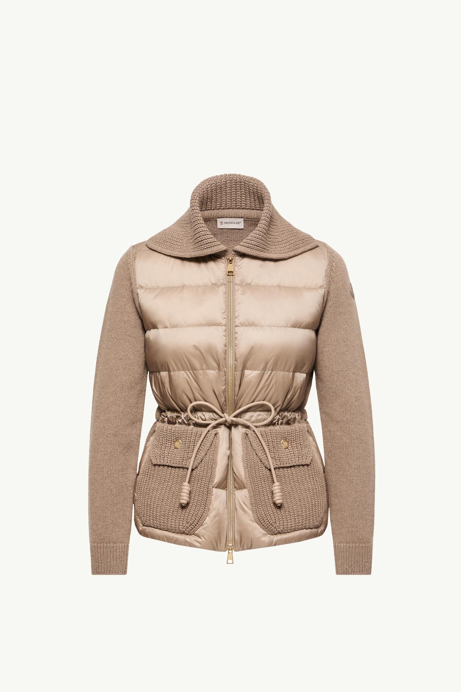 Wool & Cashmere Blend Padded Zip-Up Cardigan - 图片 3
